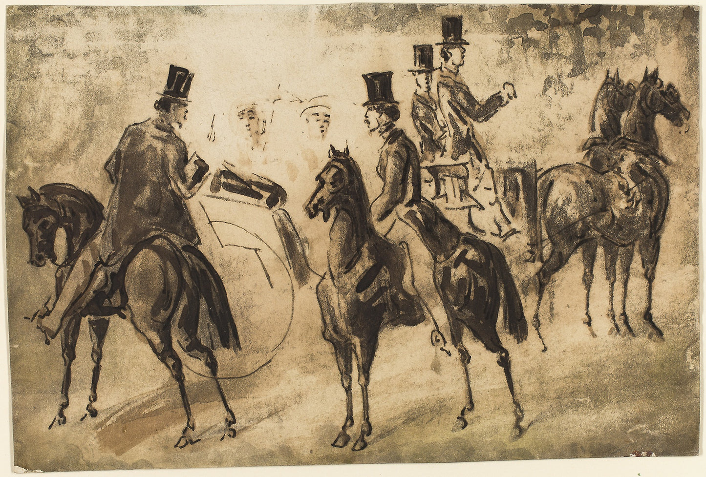 Riders and Equipage - Constantin Guys, Poster Print Wall Art