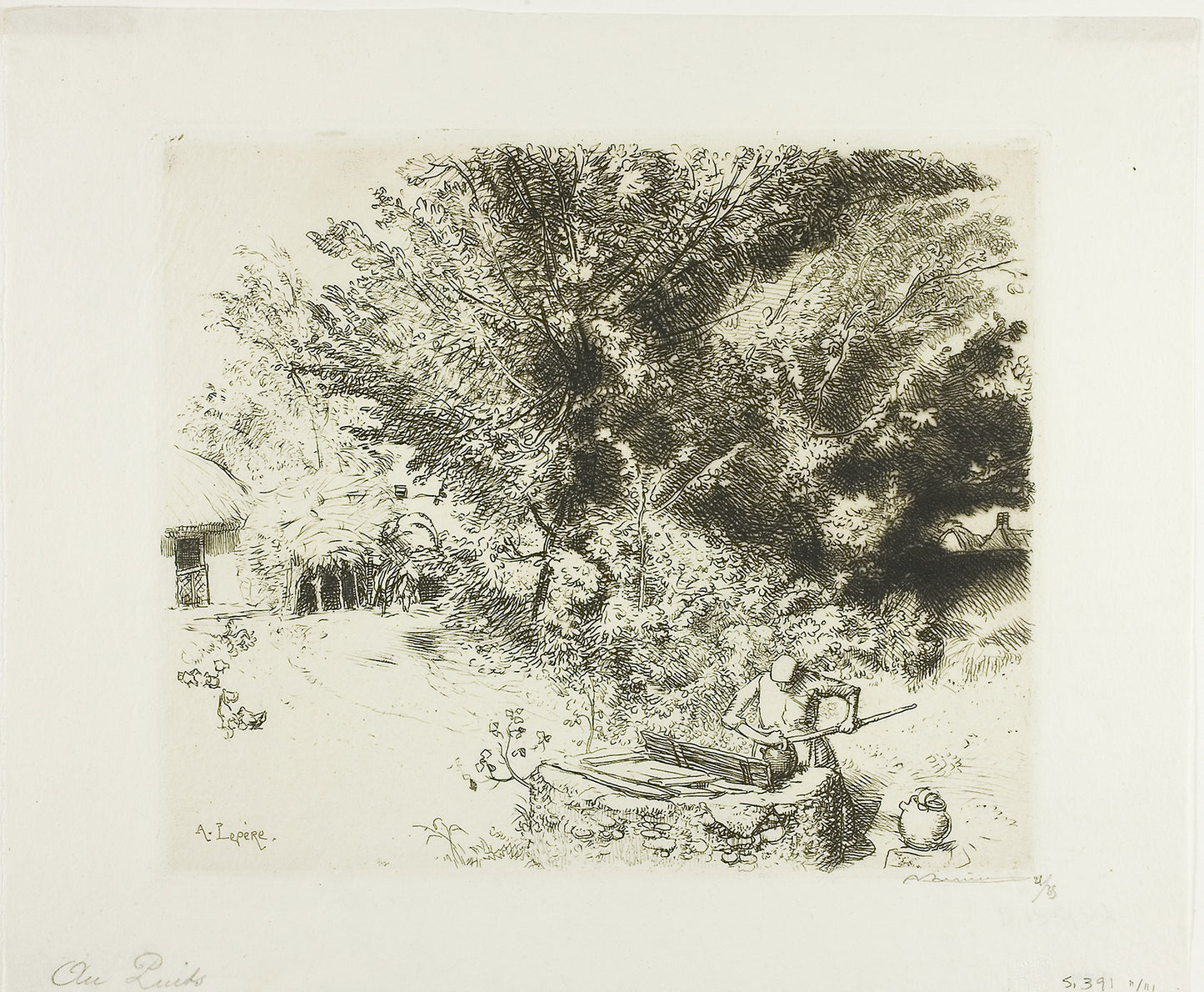 At the Well - Louis Auguste Lepère, Poster Print Wall Art