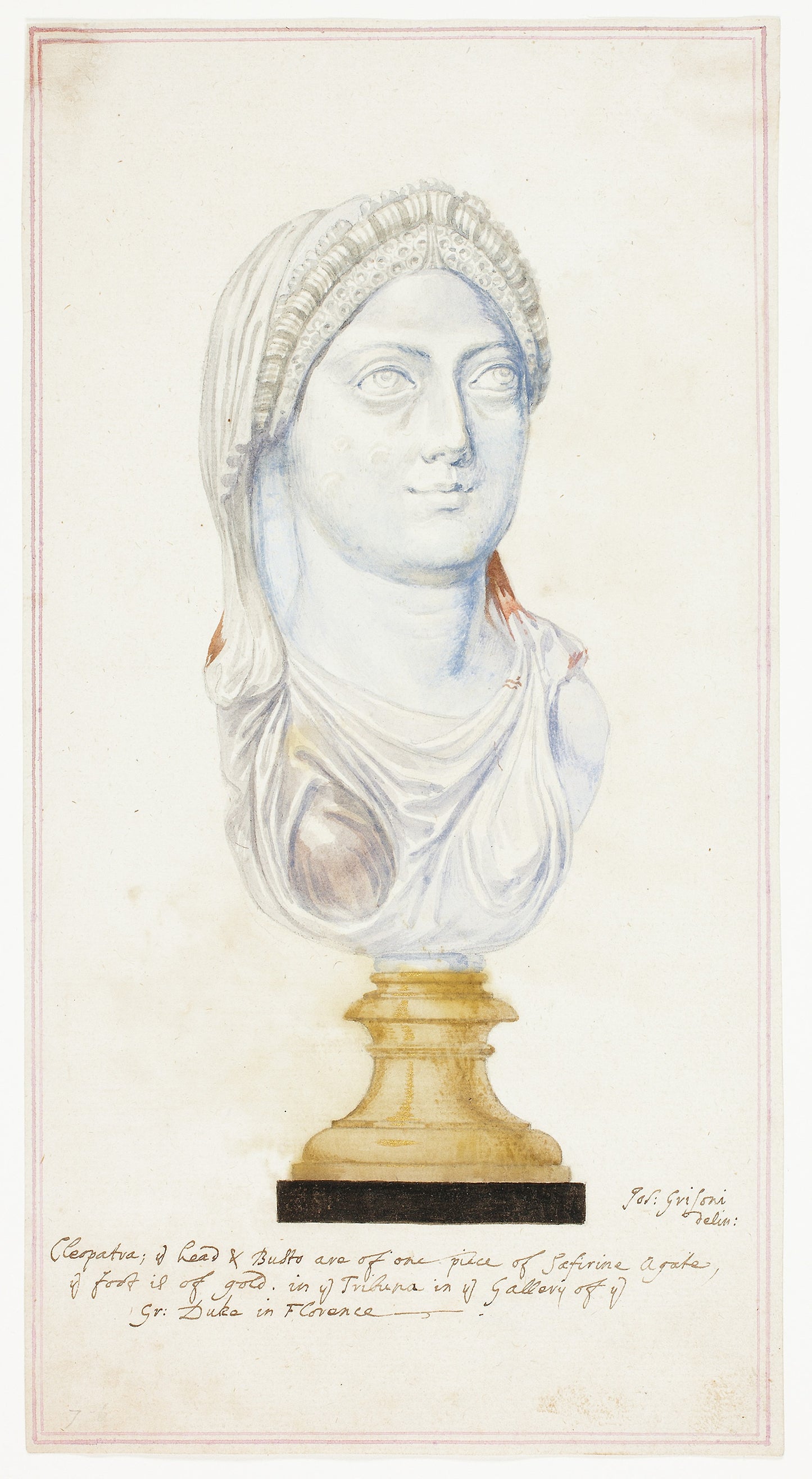 Agate Head of Cleopatra - Giuseppe Grisoni, Poster Print Wall Art