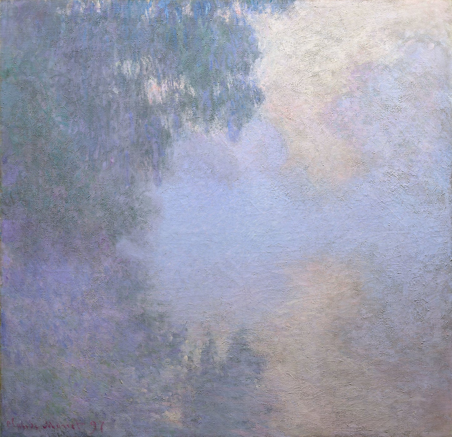 Branch of the Seine near Giverny (Mist), from the series "Mornings on the Seine": Claude Monet,16x12"(A3) Poster