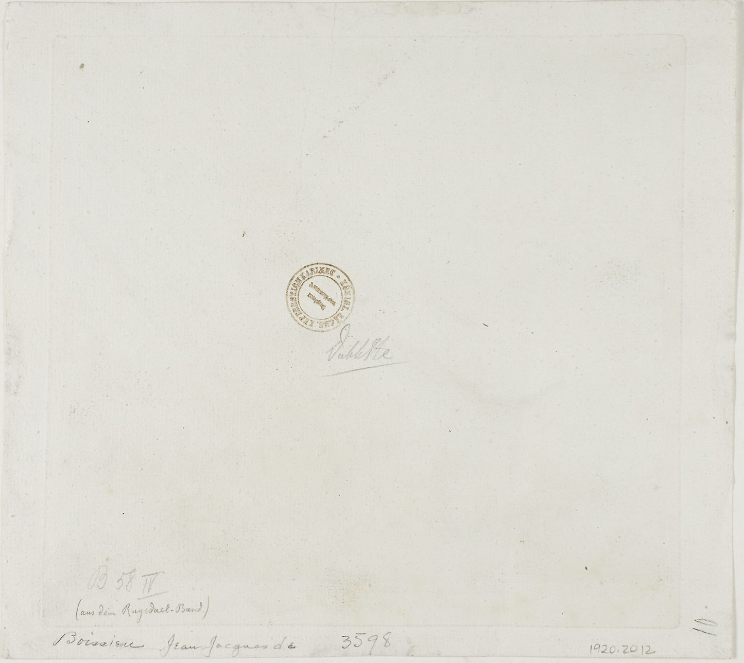 A Shepherd and Bull Crossing a River: Jean Jacques de Boissieu (French, 1736-1810),16x12"(A3) Poster