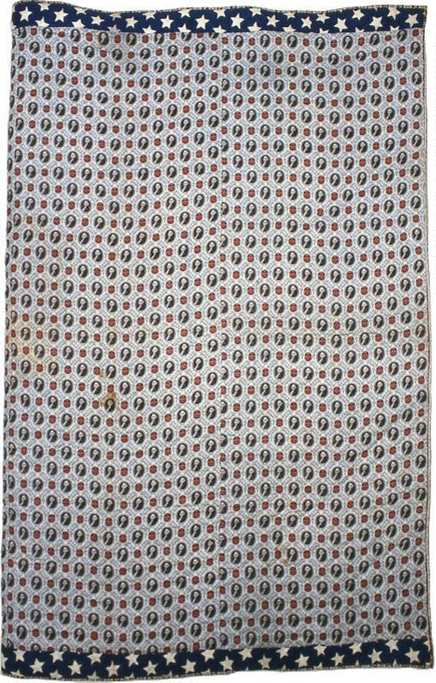 Bedcover (Centennial Fabric with Portraits of George Washington) - United States, Poster Print Wall Art