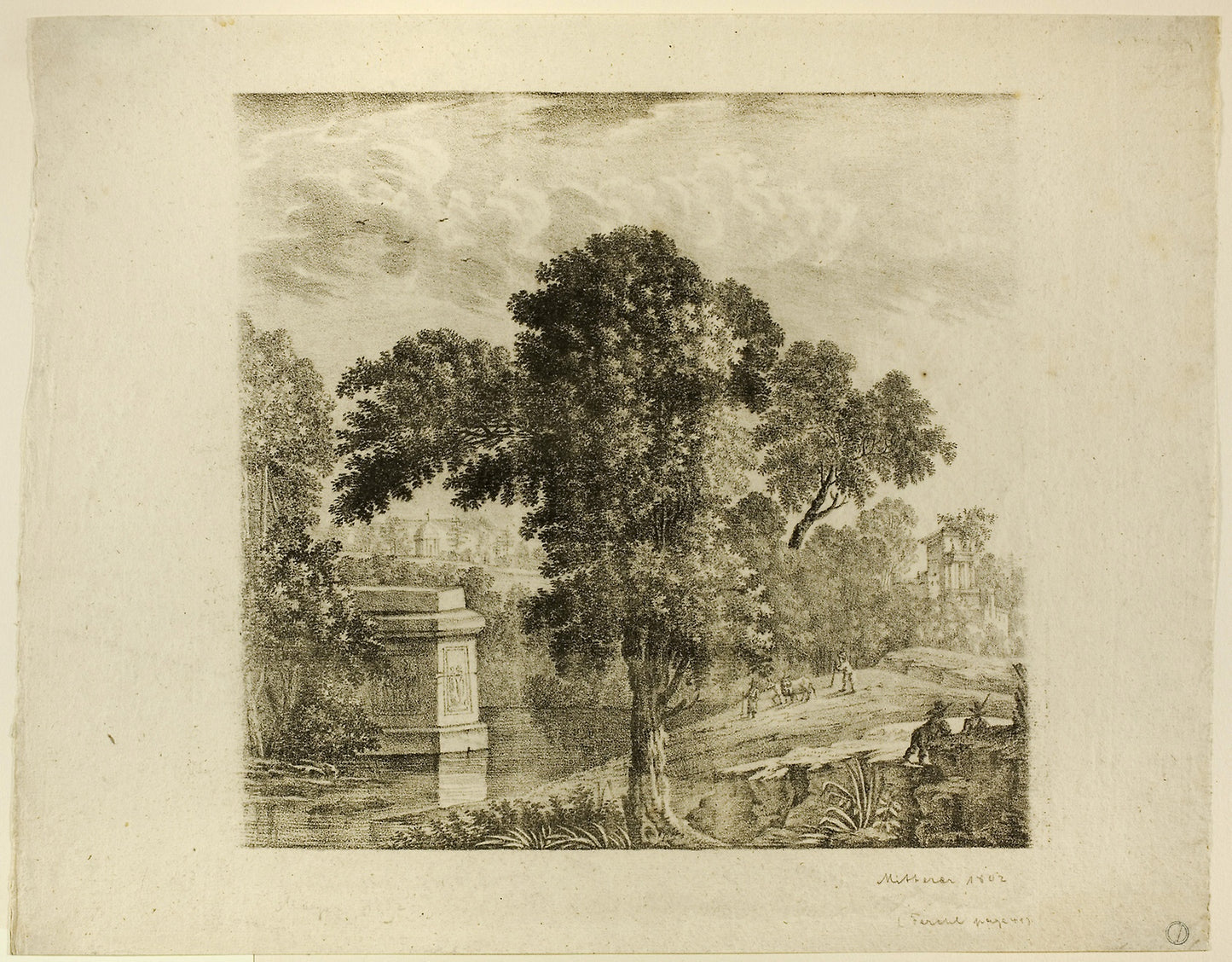 Landscape with Tree - Mitterer (Unknown, 19th century), Poster Print Wall Art
