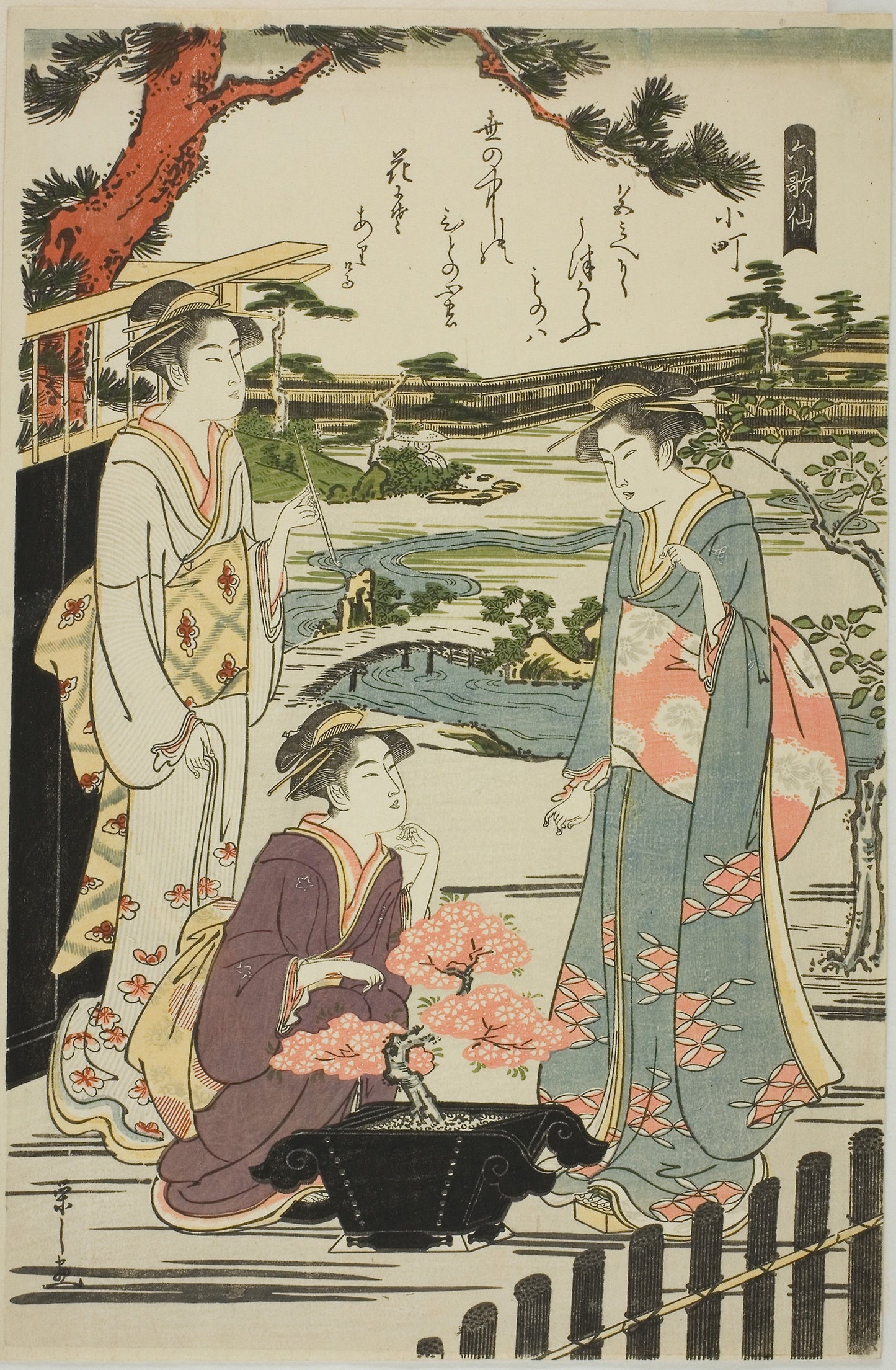 Komachi, from the series "Six Immortal Poets (Rokkasen)" - Chobunsai Eishi, Poster Print Wall Art
