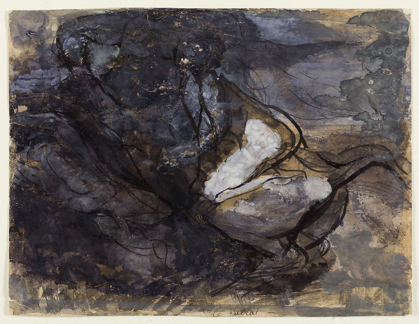 The Witches' Sabbath (recto); Sketches of Centaurs (verso) - Auguste Rodin, Poster Print Wall Art