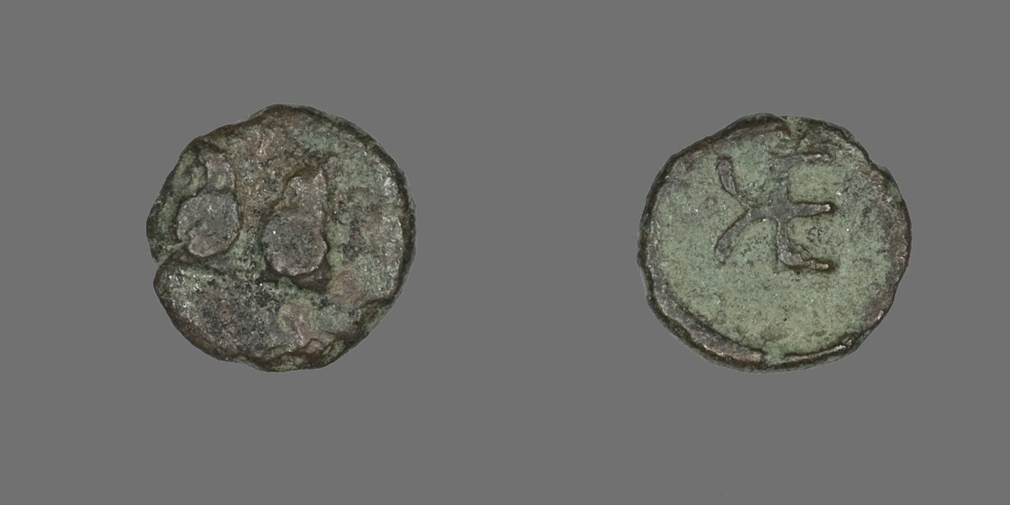 Coin Depicting Two Rams - Greek, Poster Print Wall Art