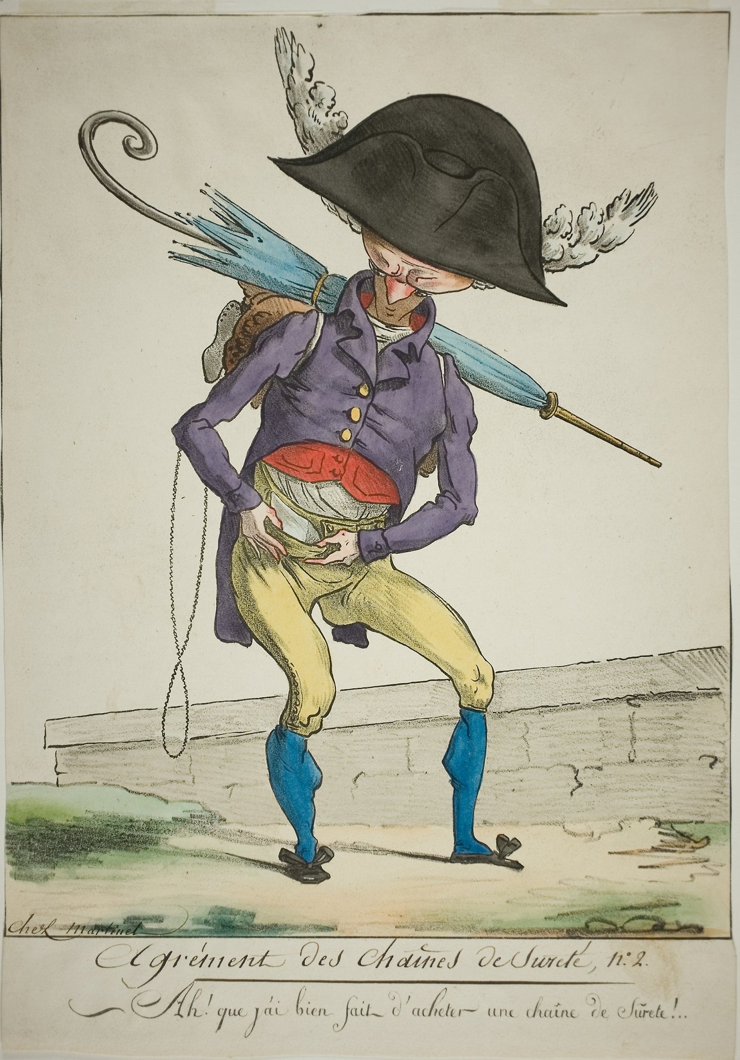 Approval of the Safety-Chain, No. 2 - Pierre Roch Vigneron (French, 1789-1872), Poster Print Wall Art