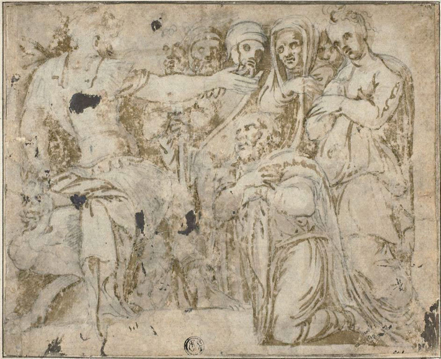 Family of Darius before Alexander - After Polidoro Caldara, called Polidoro da Caravaggio, Poster Print Wall Art