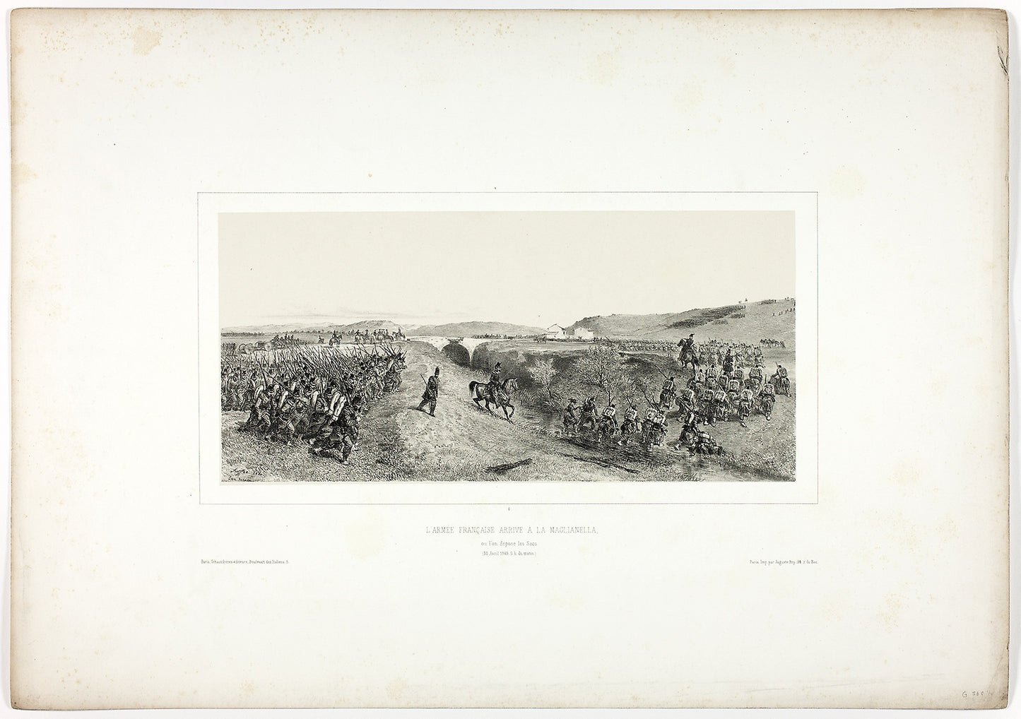 The French Army Arrives at Maglianella, from Souvenirs d’Italie - Expédition de Rome - Denis Auguste Marie Raffet (French, 1804-1860), Poster Print Wall Art
