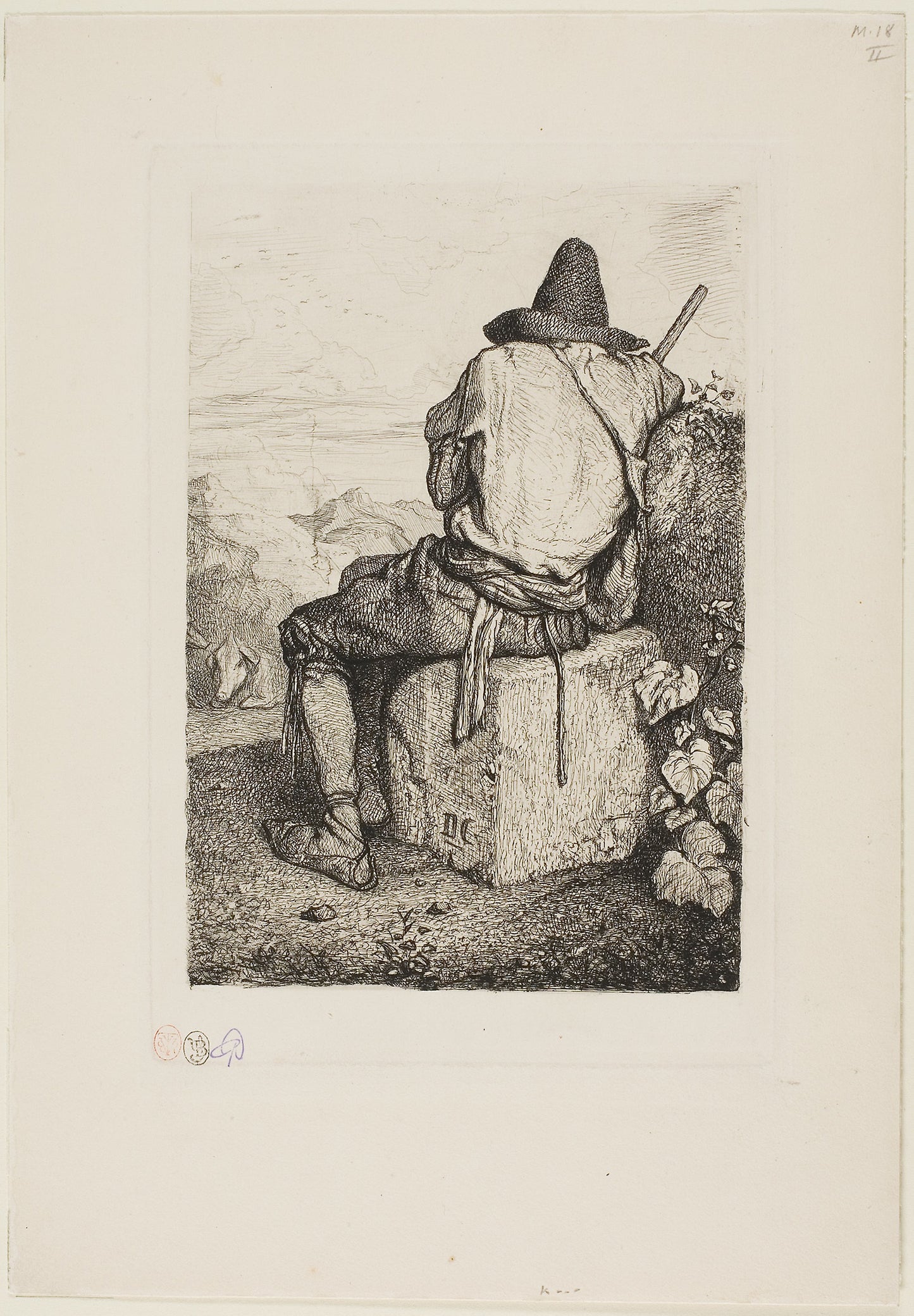 The Swineherd - Alexandre Gabriel Decamps, Poster Print Wall Art