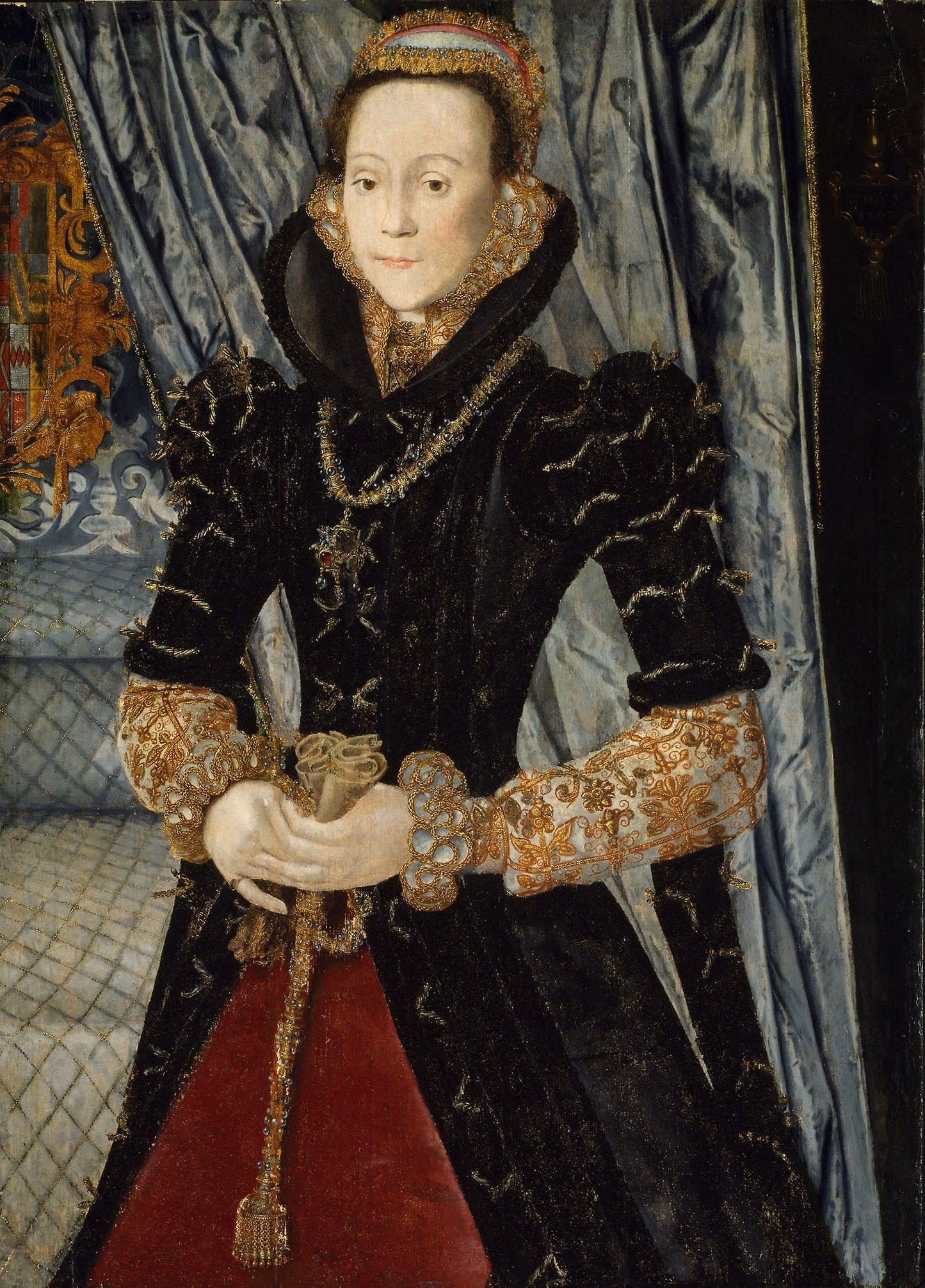 Portrait of a Lady of the Wentworth Family (Probably Jane Cheyne) - Hans Eworth, Poster Print Wall Art