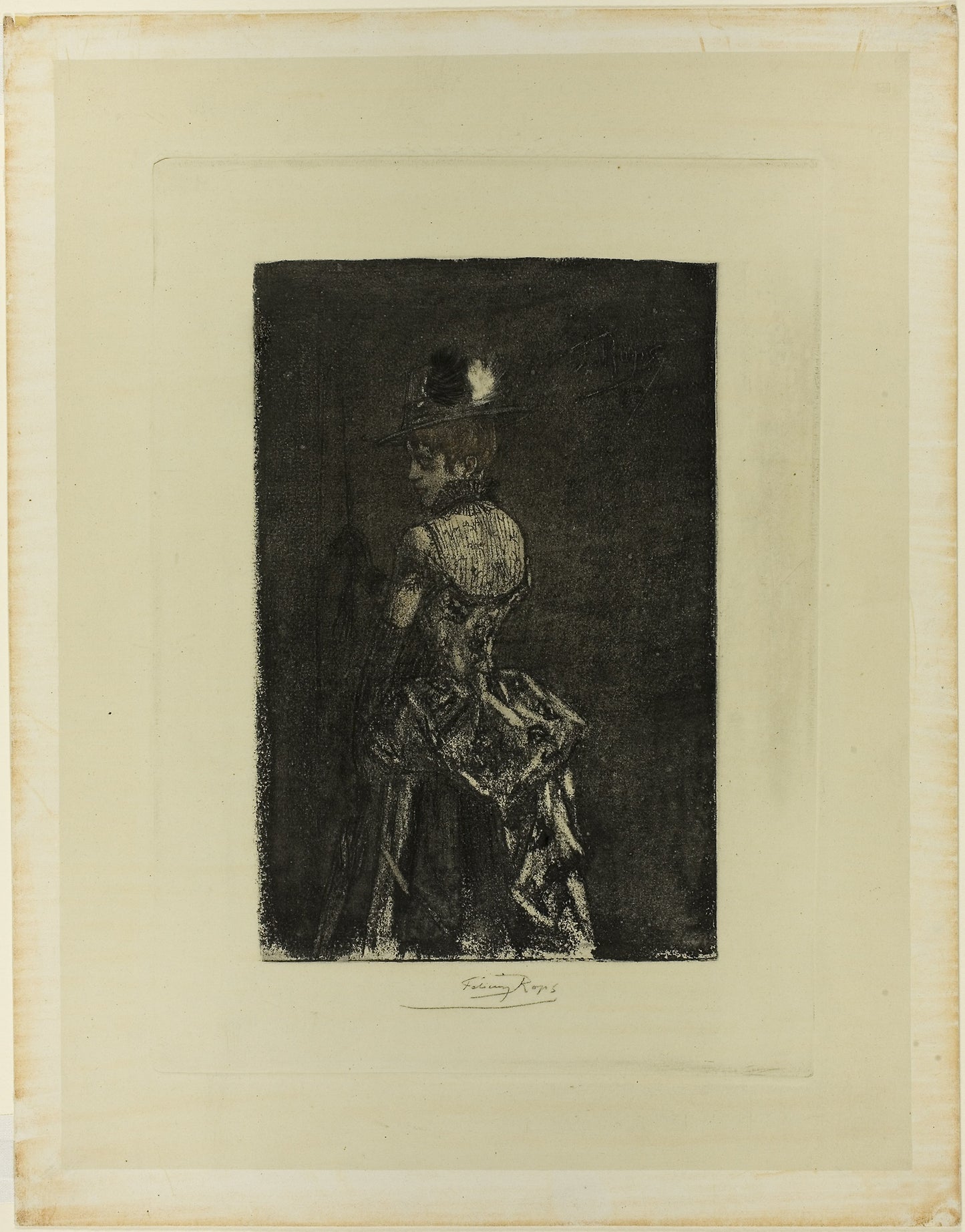 First Step - Félicien Rops, Poster Print Wall Art