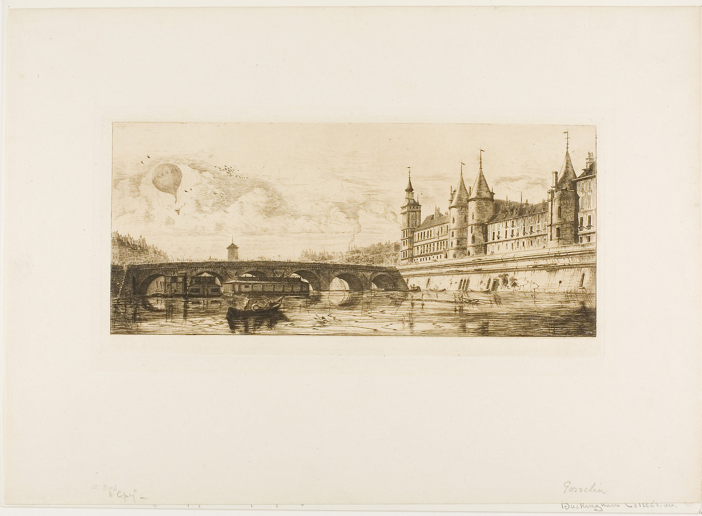 Pont-au-Change, Paris - Edmond Gosselin (French, 19th century), Poster Print Wall Art
