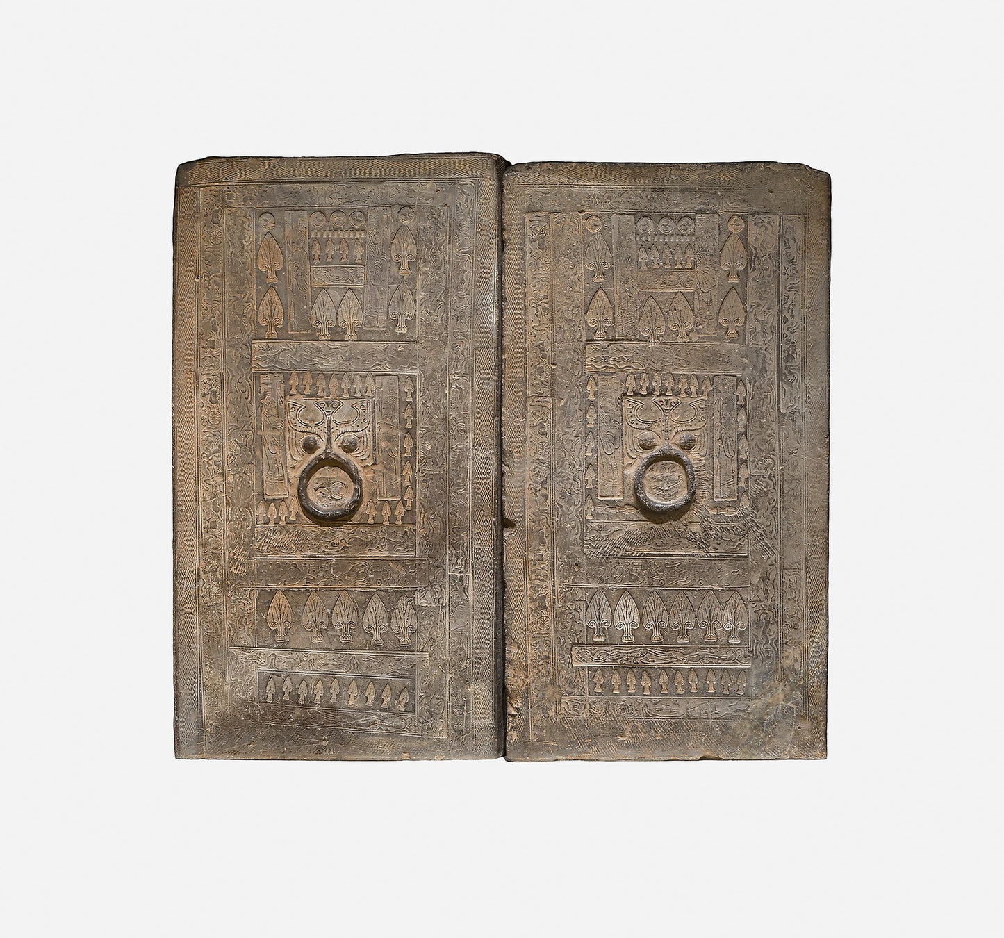 Pair of Tomb Chamber Doors - China; probably from Zhengzhou, Henan province, Poster Print Wall Art