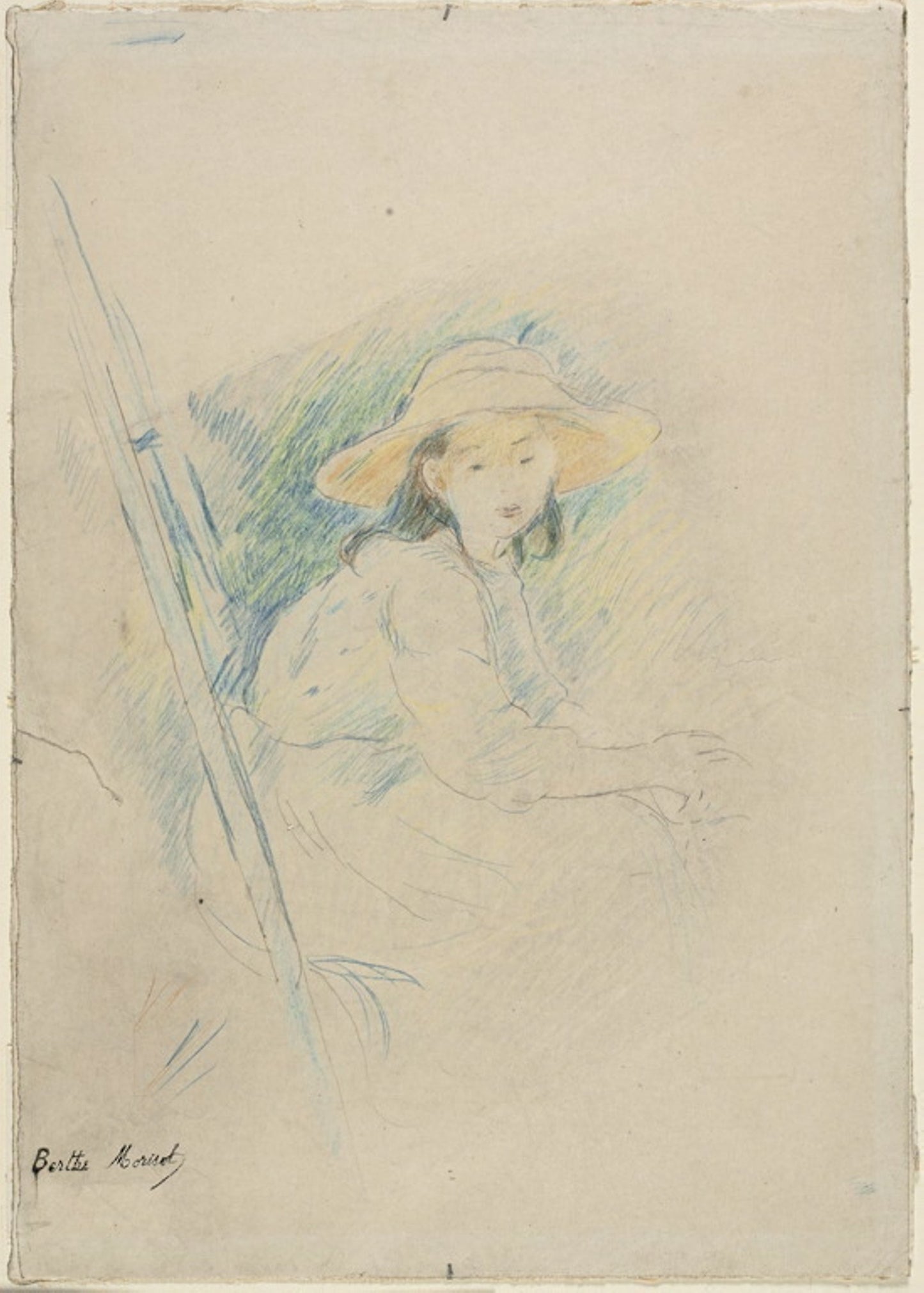 Seated Girl (Julie Manet) - Berthe Morisot, Poster Print Wall Art
