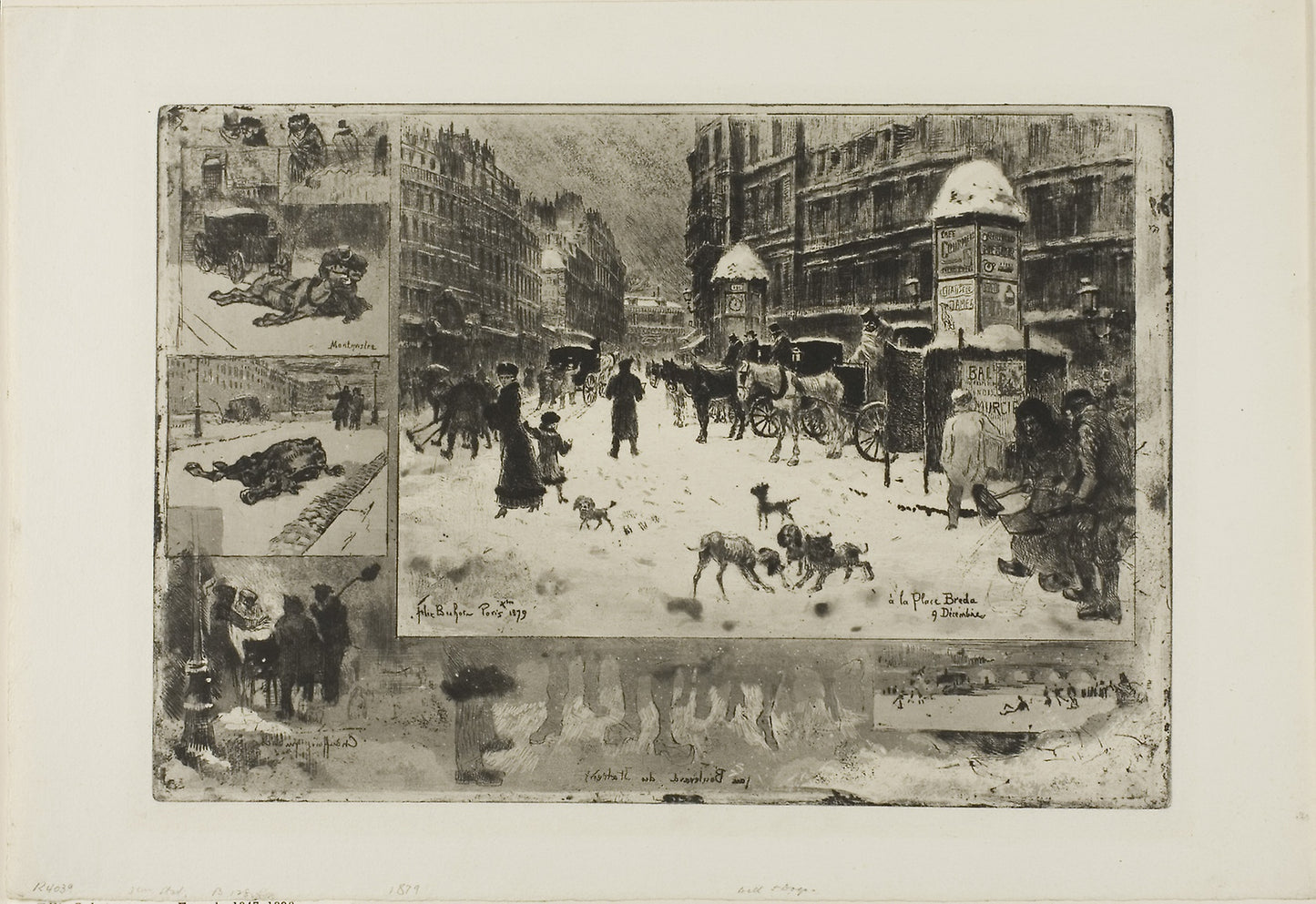 Winter in Paris - Félix Hilaire Buhot, Poster Print Wall Art