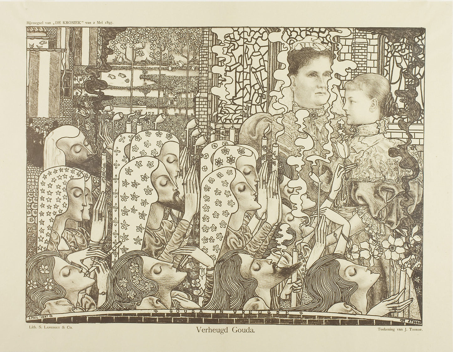 Happy Gouda - Jan Toorop (Dutch, 1858-1928), Poster Print Wall Art