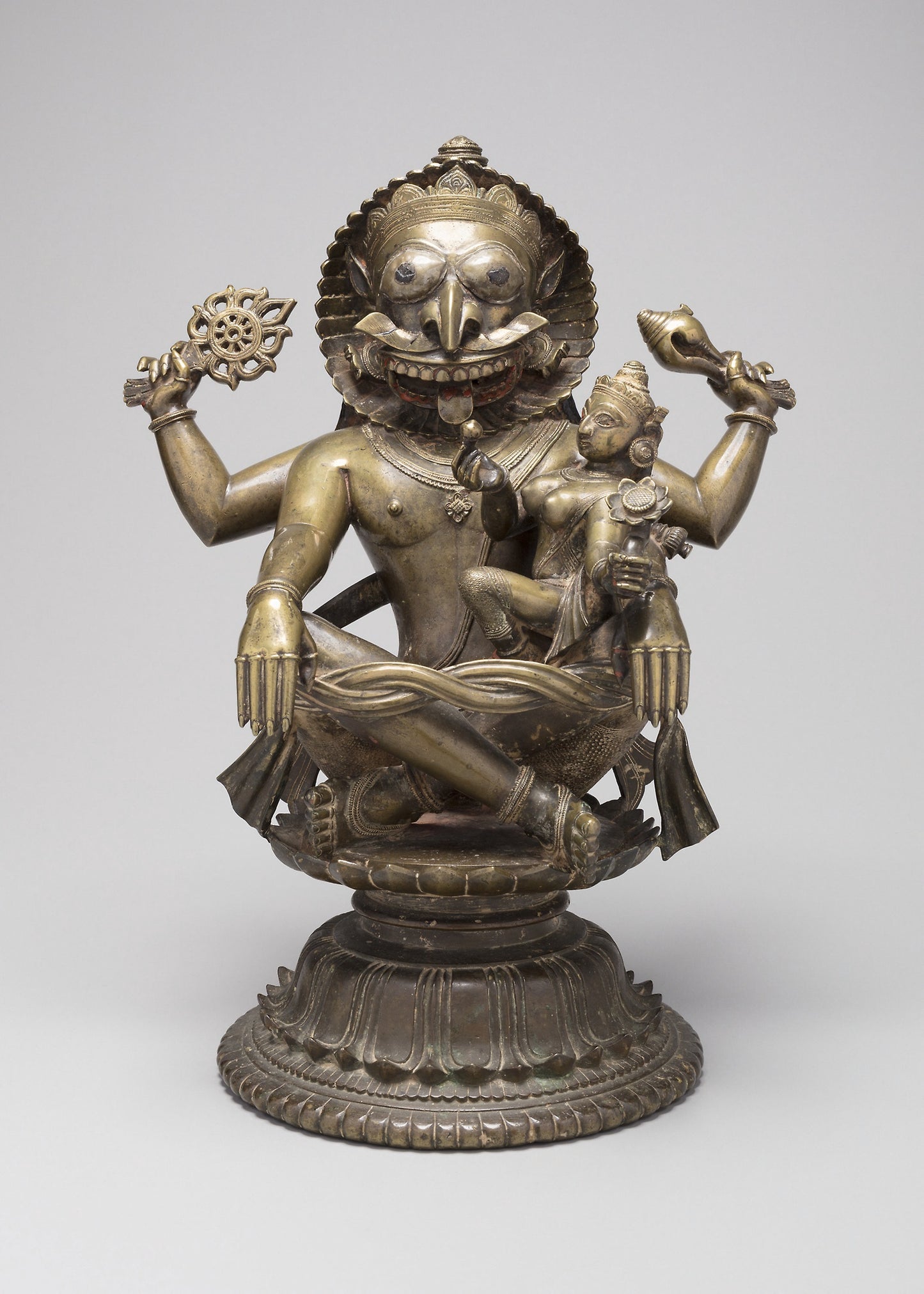 Lion-Headed Incarnation of God Vishnu (Narasimha) - India, Poster Print Wall Art
