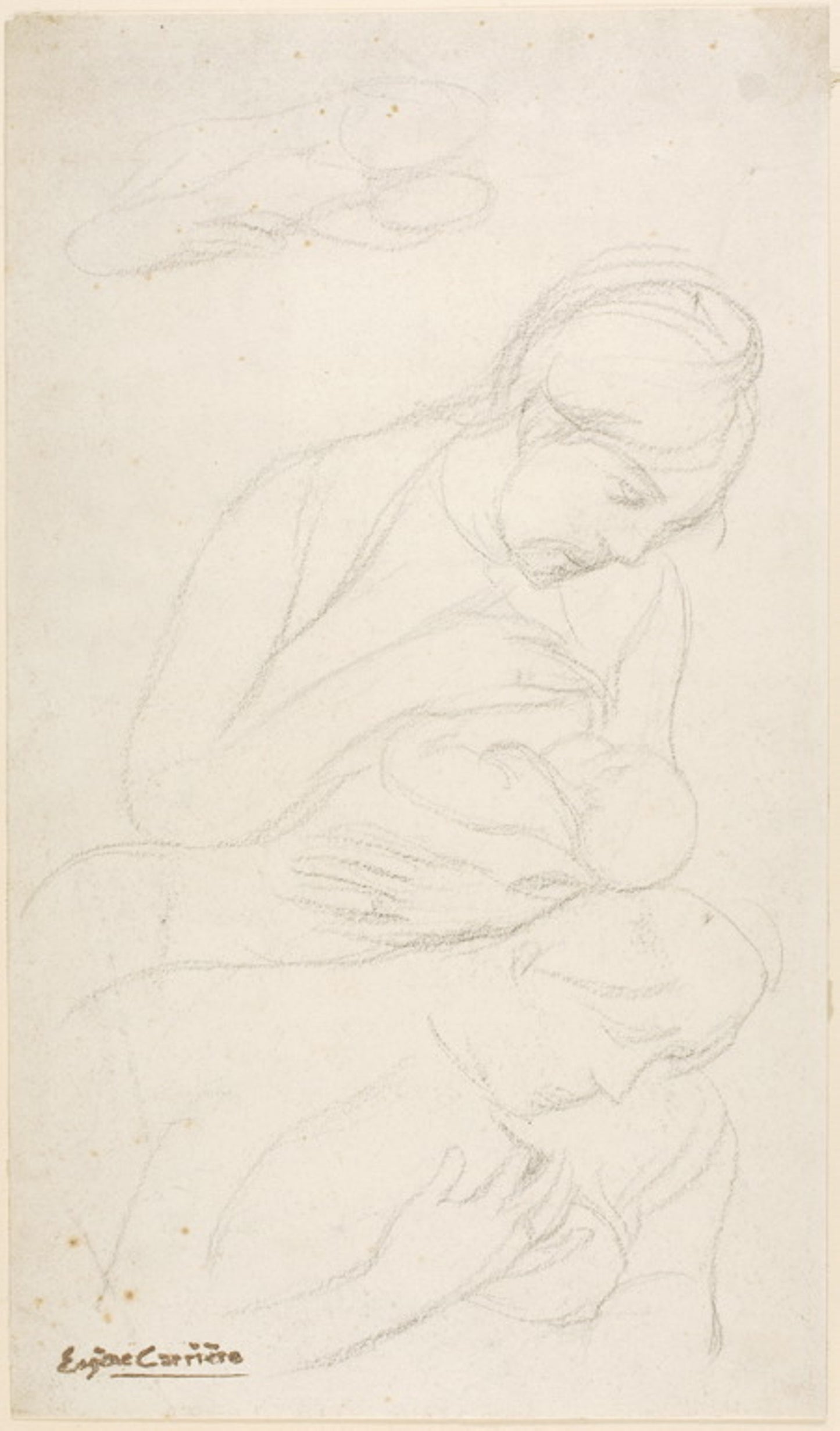 Mother Nursing Child - Eugène Carrière, Poster Print Wall Art