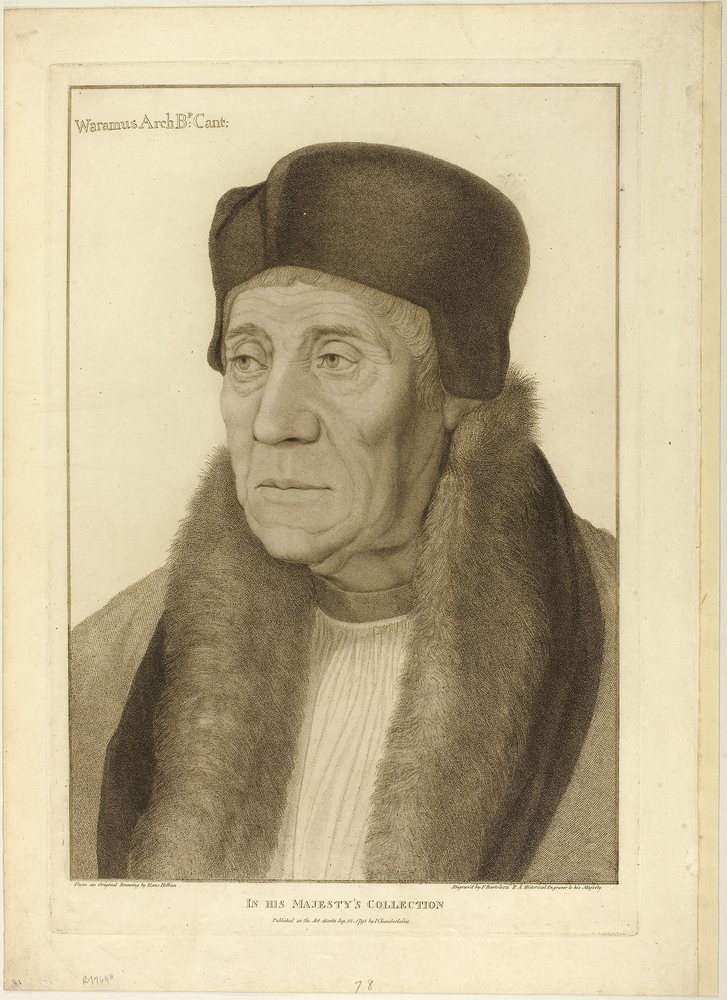 Archbishop Warham - Francesco Bartolozzi (Italian, 1727-1815), Poster Print Wall Art