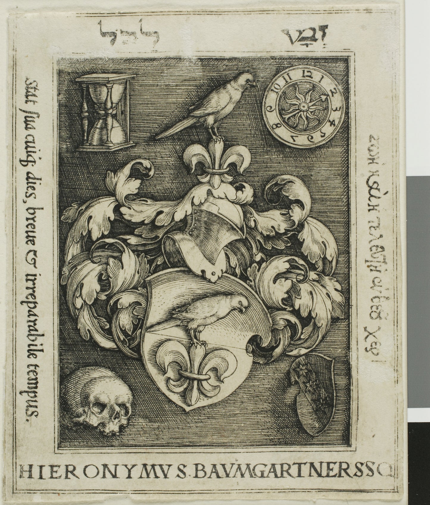 Bookplate of Hieronymous Baumgärtner - Barthel Beham, Poster Print Wall Art