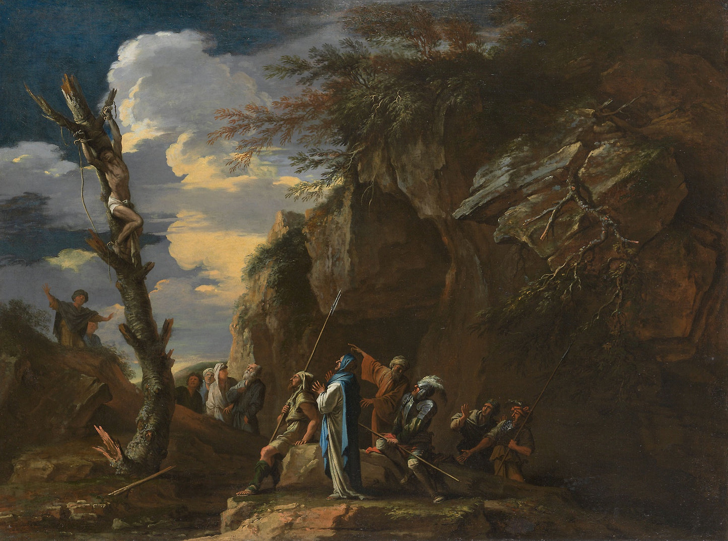 Polycrates' Crucifixion - Salvator Rosa, Poster Print Wall Art