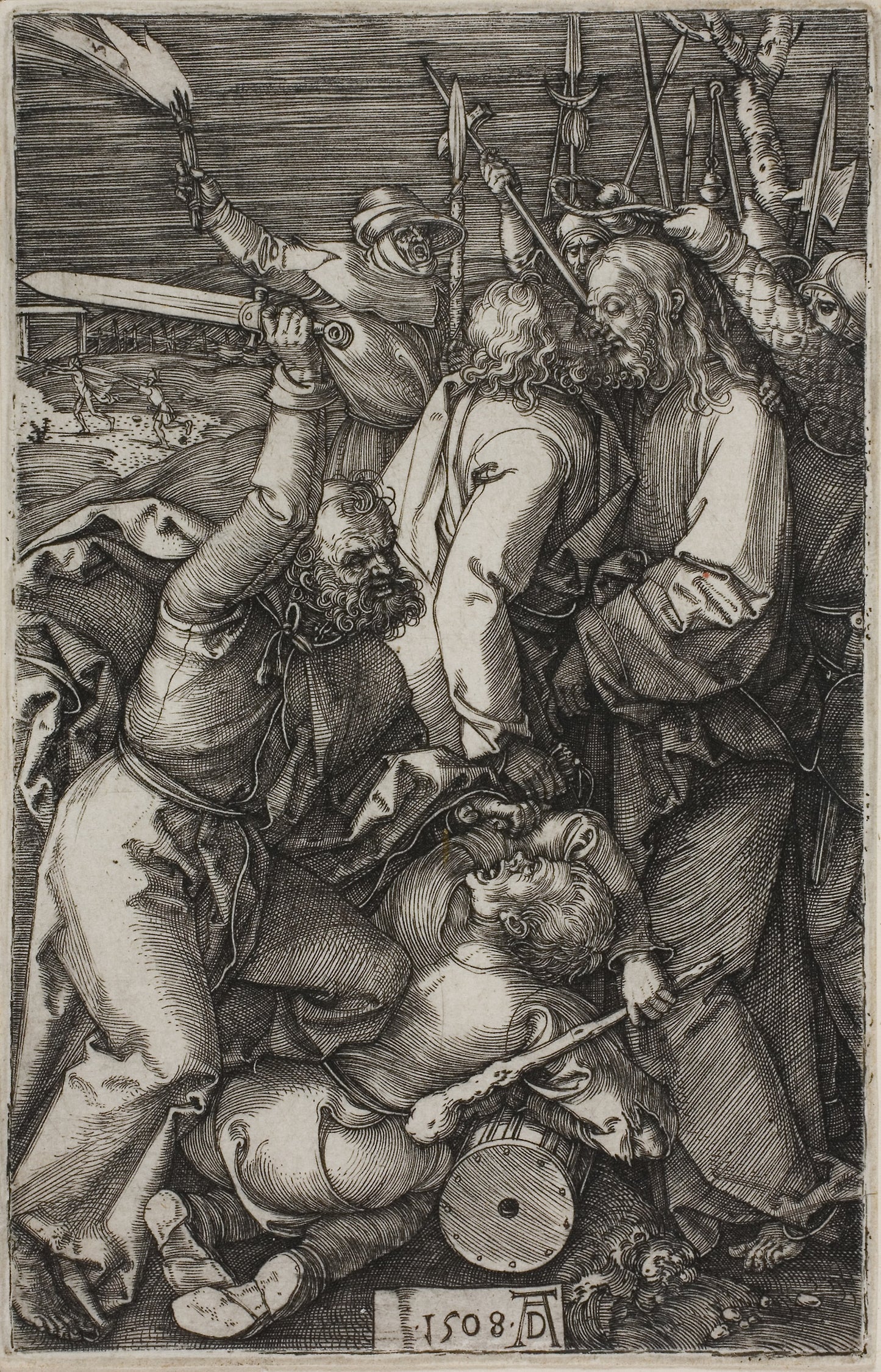 Betrayal of Christ, from The Engraved Passion - Albrecht Dürer, Poster Print Wall Art