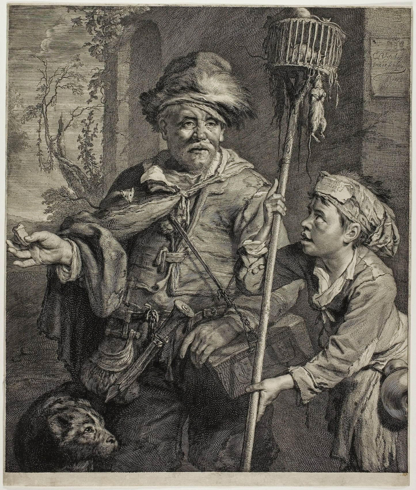 The Rat Catcher - Cornelis Visscher, the Elder, Poster Print Wall Art