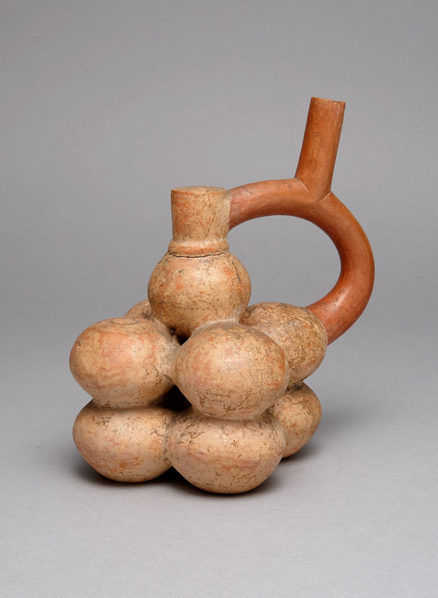 Spout Vessel in Form of a Stack of Globular Fruits - Moche, Poster Print Wall Art