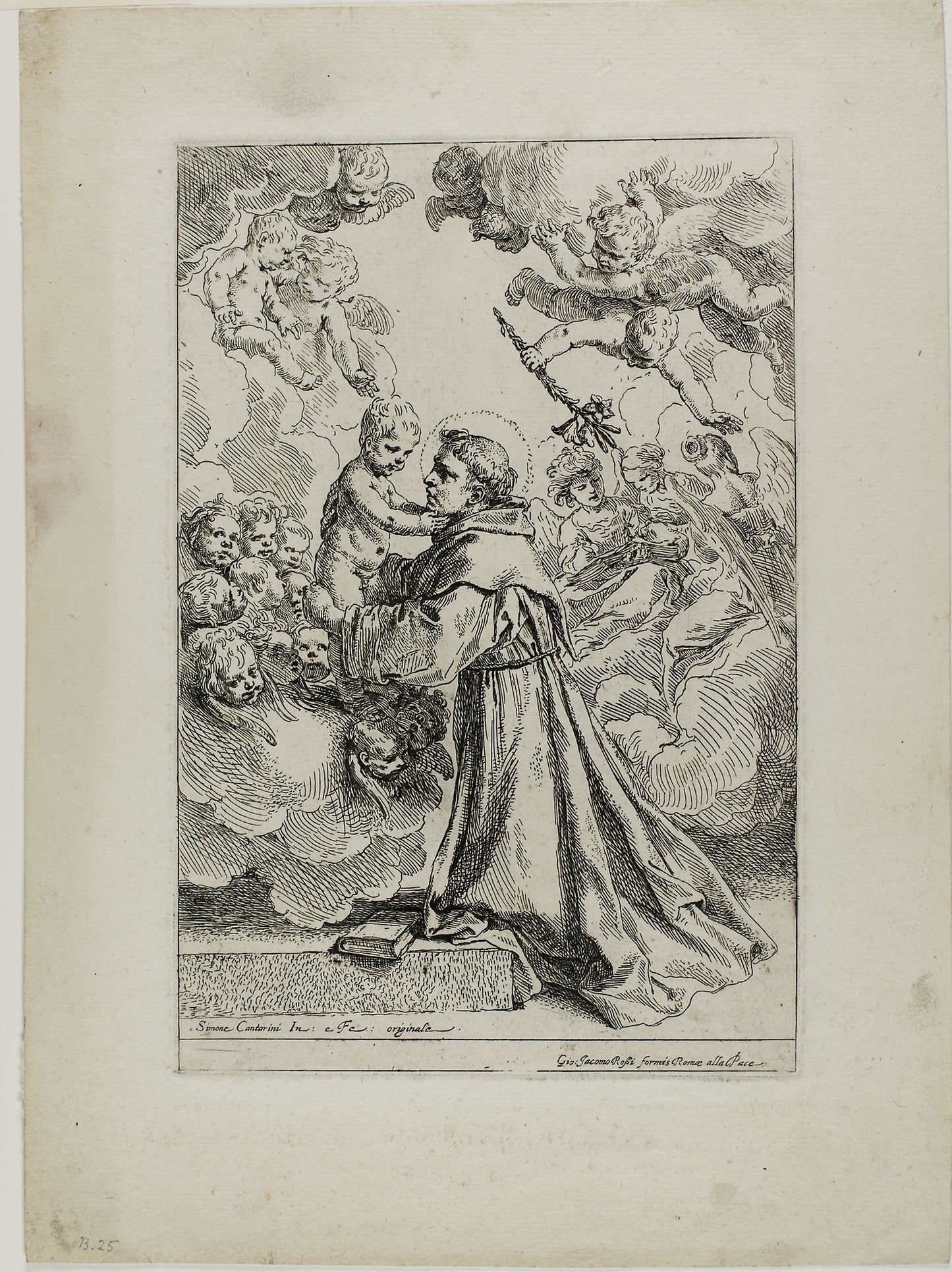 St. Anthony of Padua - Simone Cantarini, Poster Print Wall Art