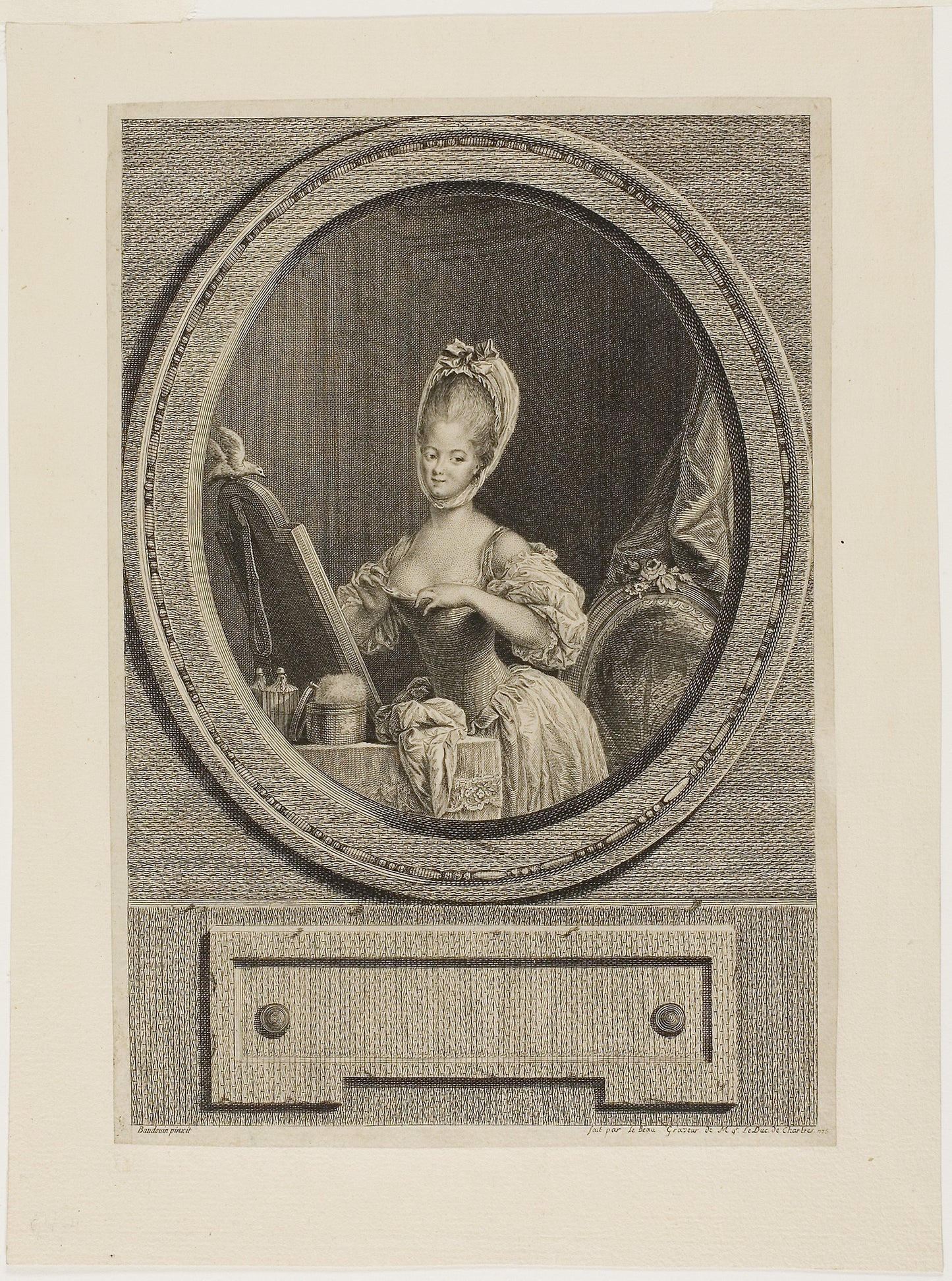 Her Size is so Ravishing - Pierre Adrien Le Beau (French, 1748-after 1817), Poster Print Wall Art