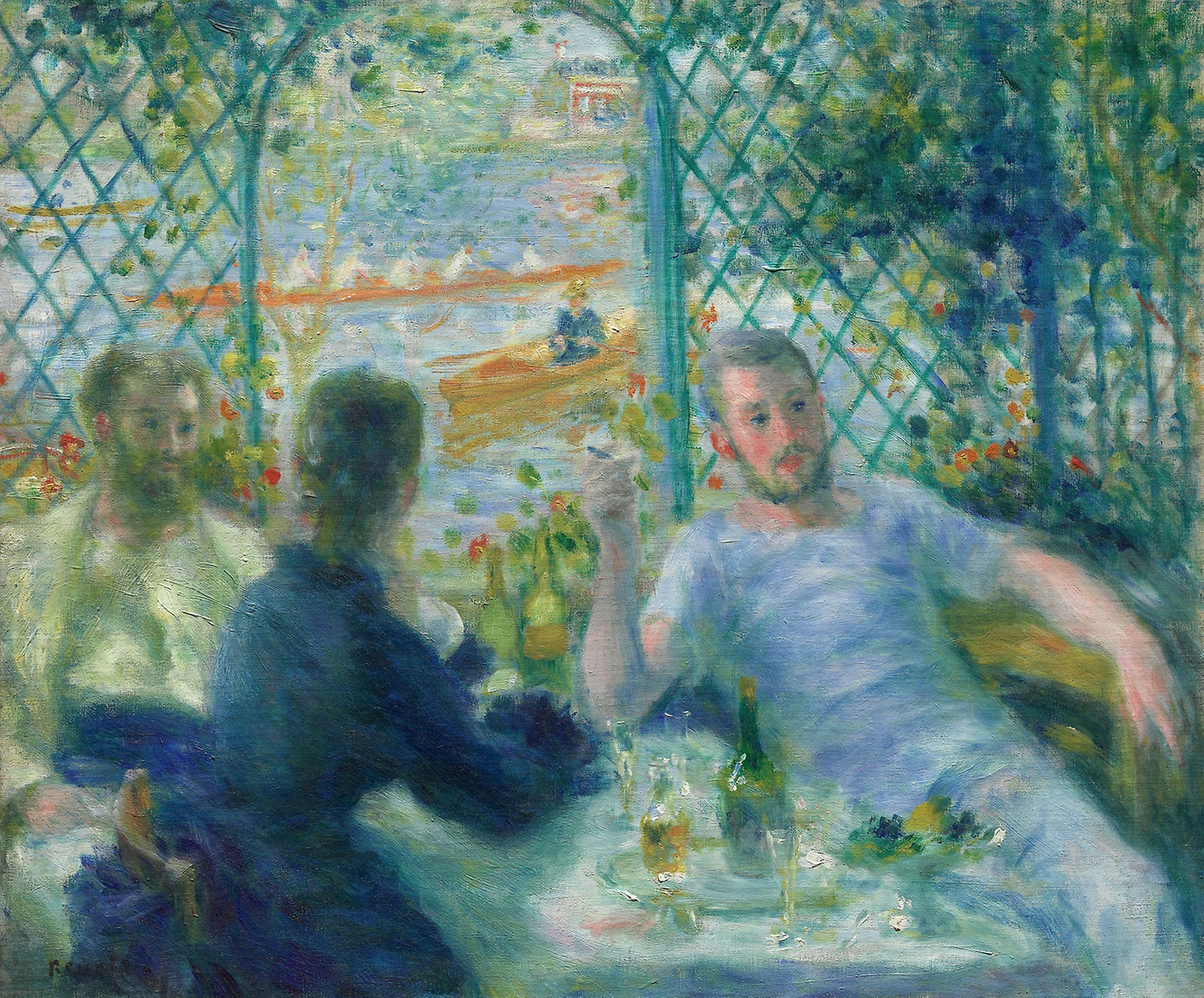 Lunch at the Restaurant Fournaise (The Rowers' Lunch): Pierre-Auguste Renoir,16x12"(A3) Poster