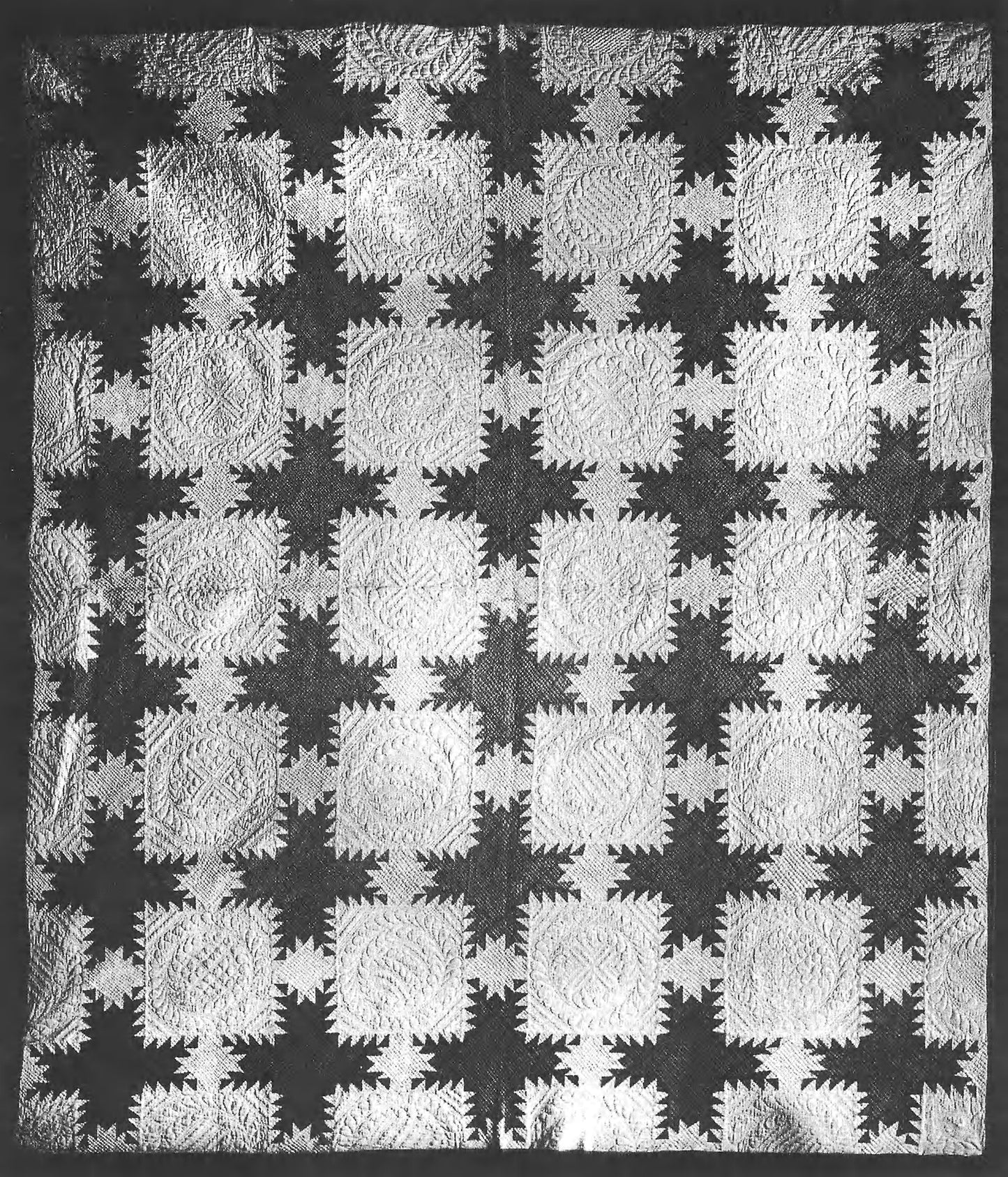 Bedcover (Feather-Edged Star Quilt) - Nancy Margaret (née Crow) Mooney (American, 1850-1925), Poster Print Wall Art