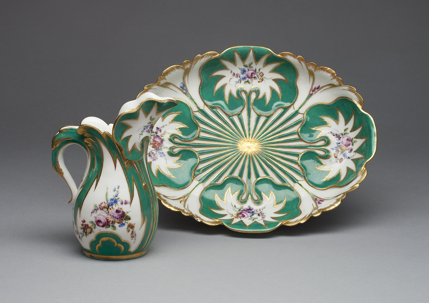 Ewer and Basin (Pot a l'Eau et jatte Feuille d'Eau) - Sèvres Porcelain Manufactory, Poster Print Wall Art