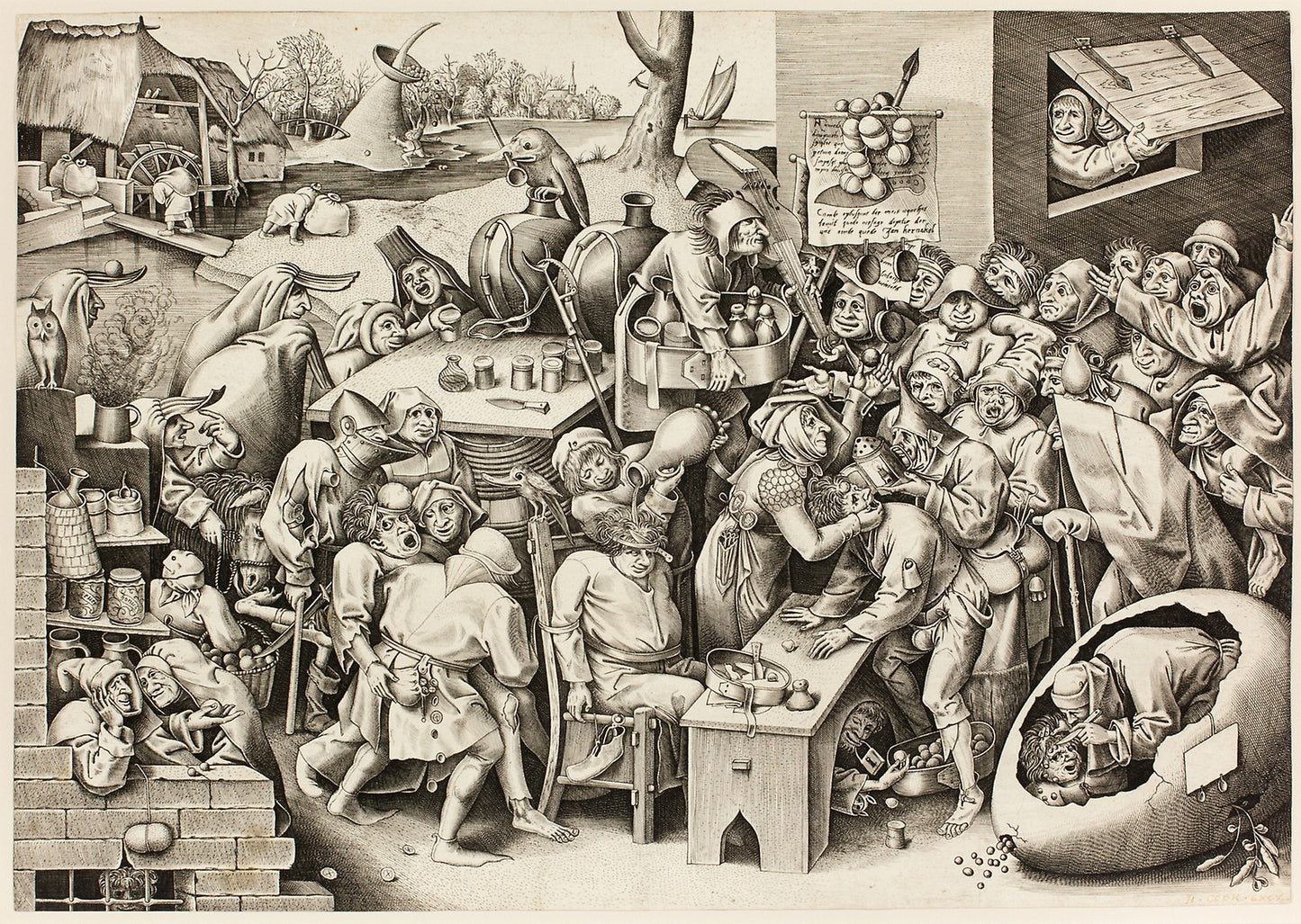 The Stone Operation or The Witch of Mallegem - Pieter van der Heyden (Flemish, c. 1530–after 1584), Poster Print Wall Art