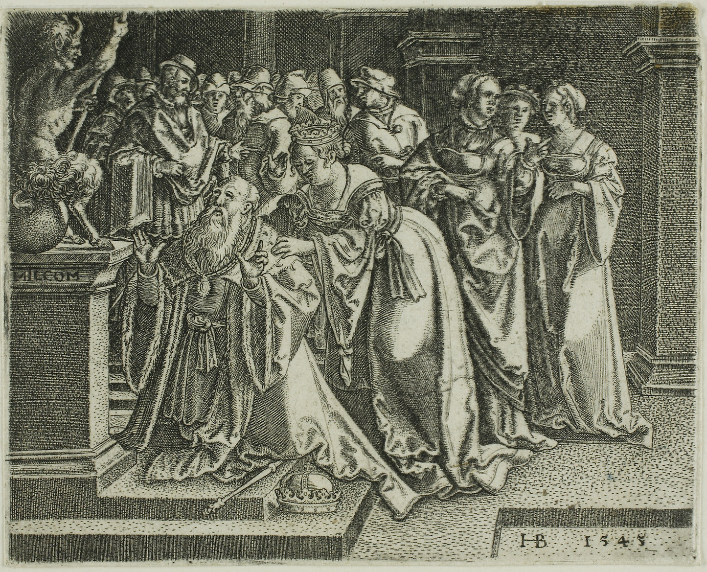 Solomom Adoring the Idols - Hans Brosamer, Poster Print Wall Art