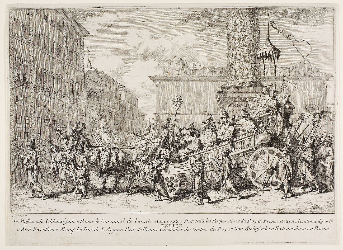 The Chinese Mascarade - Jean Baptiste Marie Pierre, Poster Print Wall Art