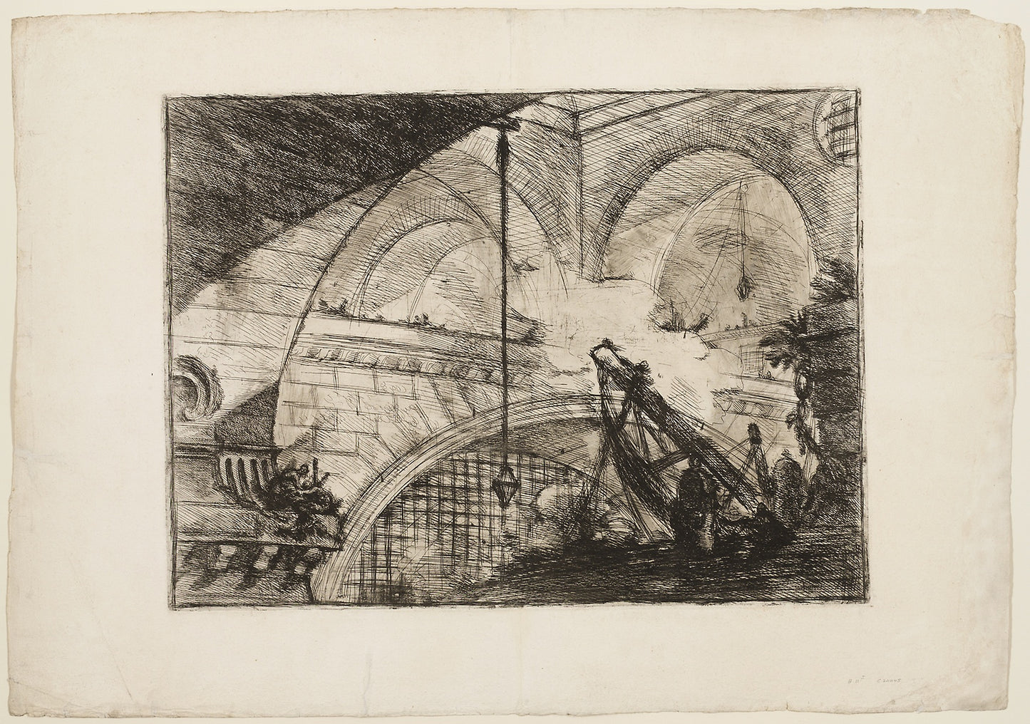 The Arch with a Shell Ornament, plate 11 from Imaginary Prisons - Giovanni Battista Piranesi, Poster Print Wall Art