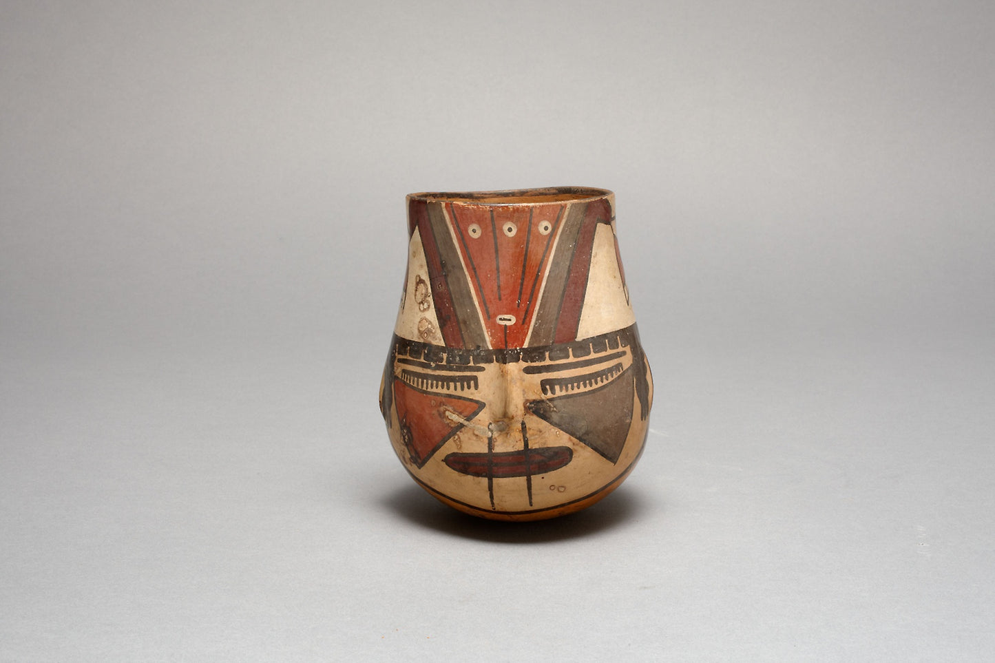 Beaker in the Form of a Trophy Head with Bound Lips - Nazca, Poster Print Wall Art