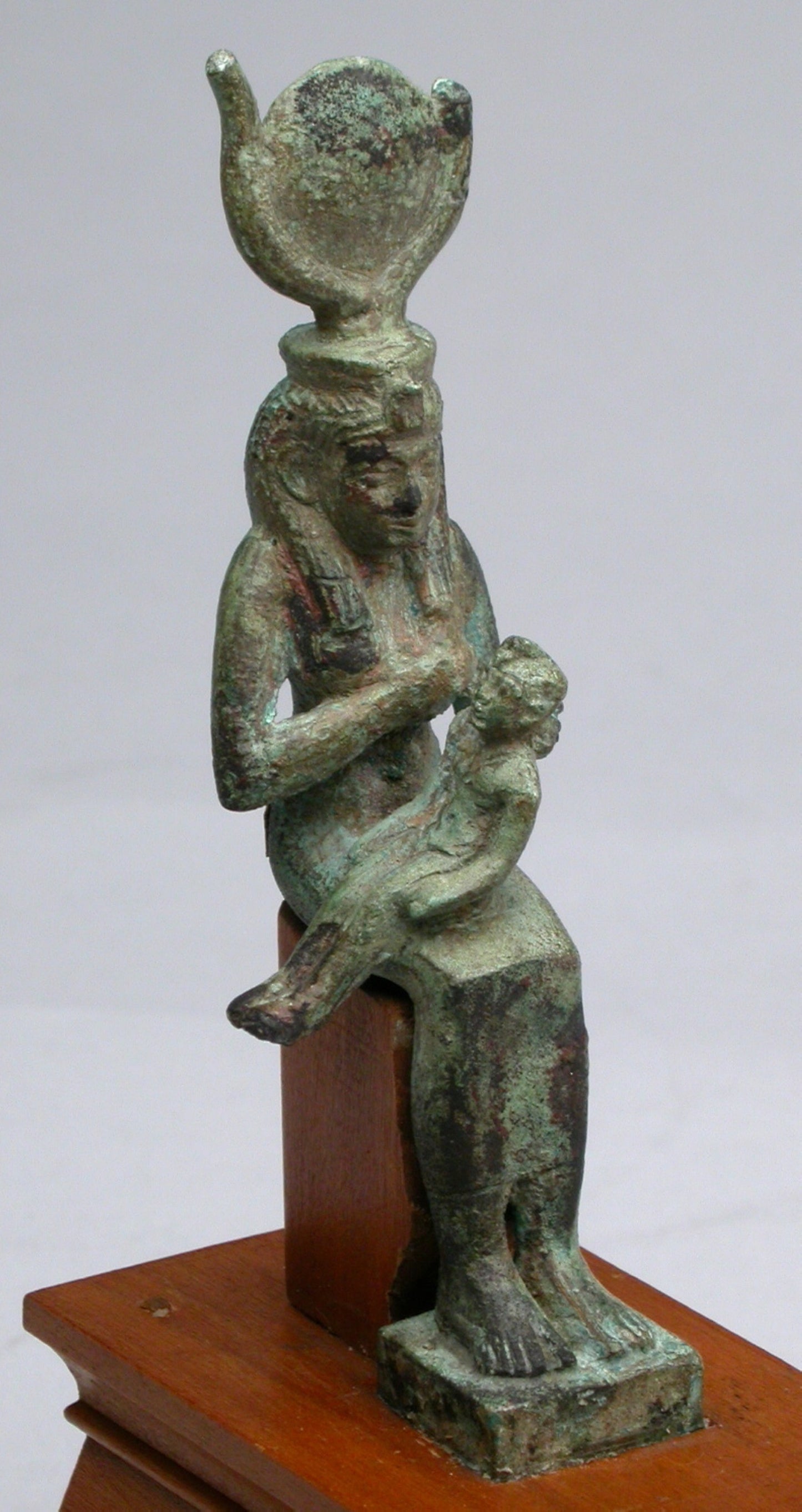 Statuette of the Goddess Isis Holding the God Horus - Egyptian, Poster Print Wall Art