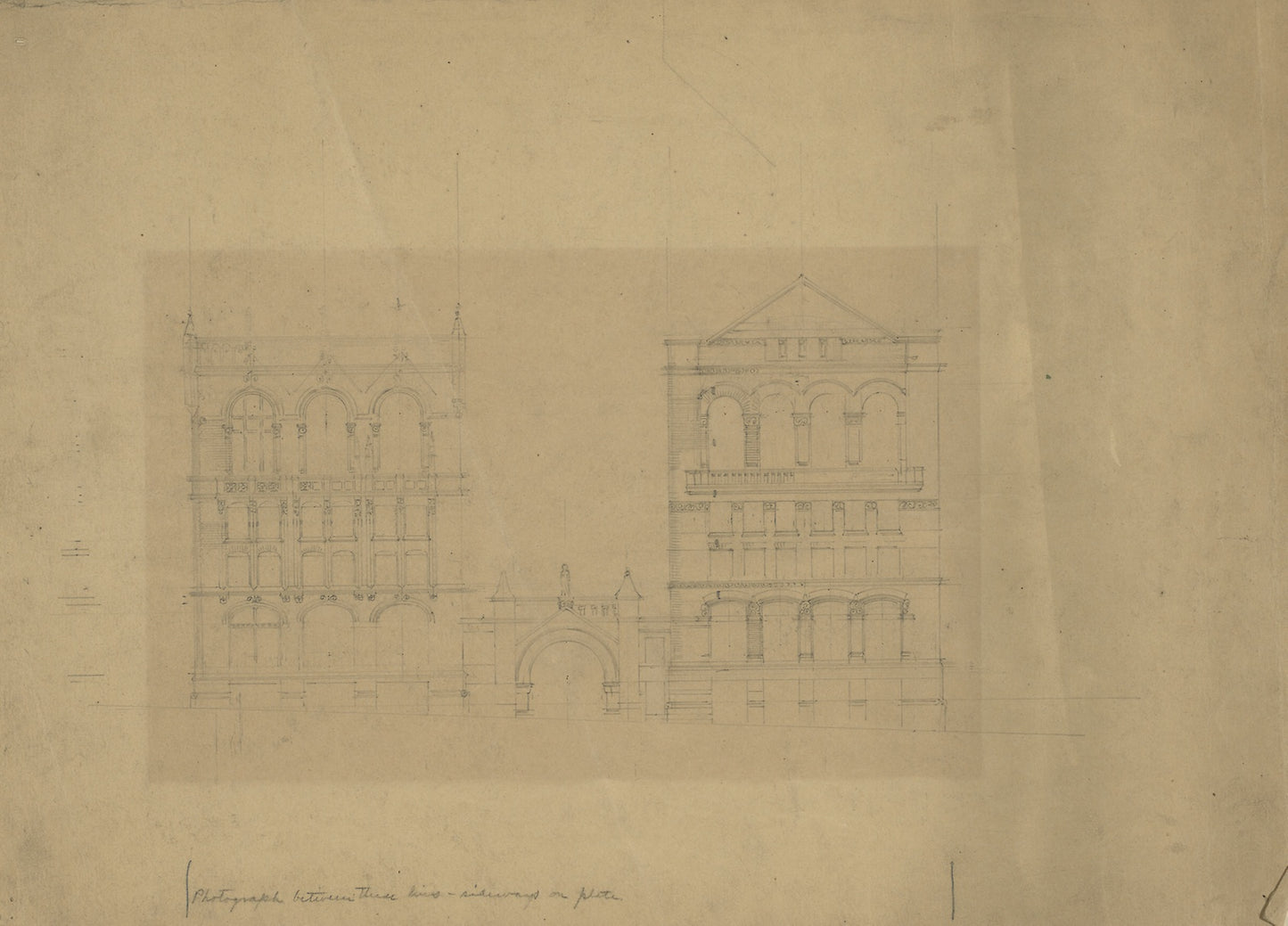 Board of Trade Building, Kansas City, Missouri, Front Elevation Study - Burnham & Root, Poster Print Wall Art
