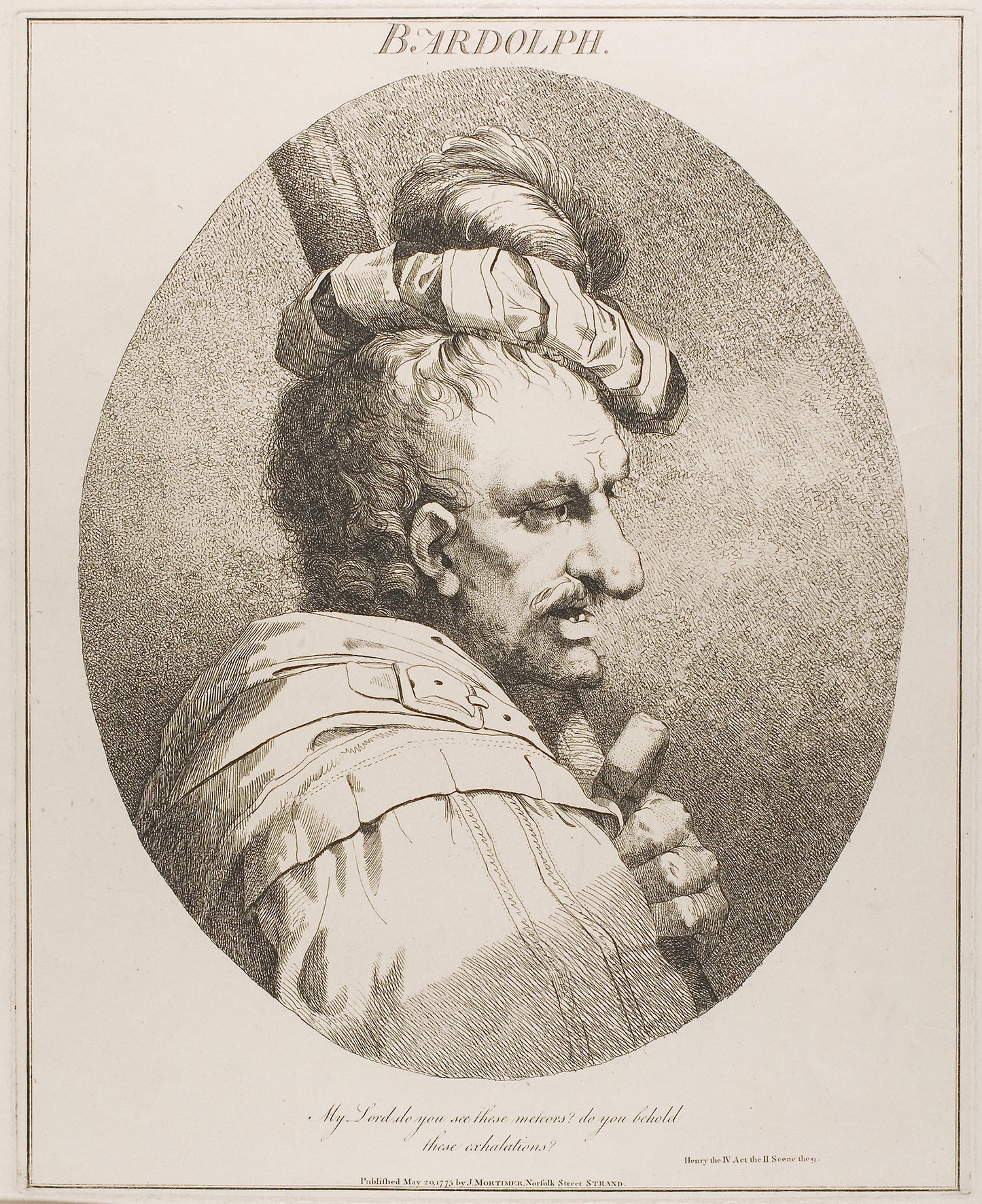Bardolph - John Hamilton Mortimer, Poster Print Wall Art