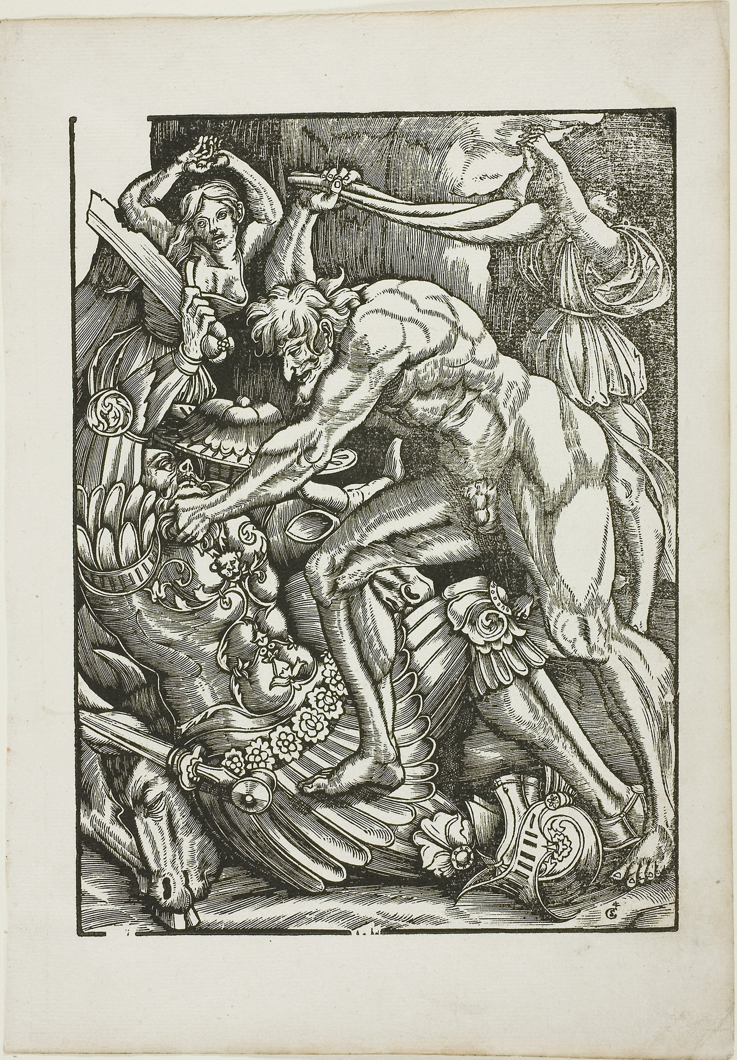 The Labors of Hercules - Hercules and Cacus - Gabriel Salmon, Poster Print Wall Art