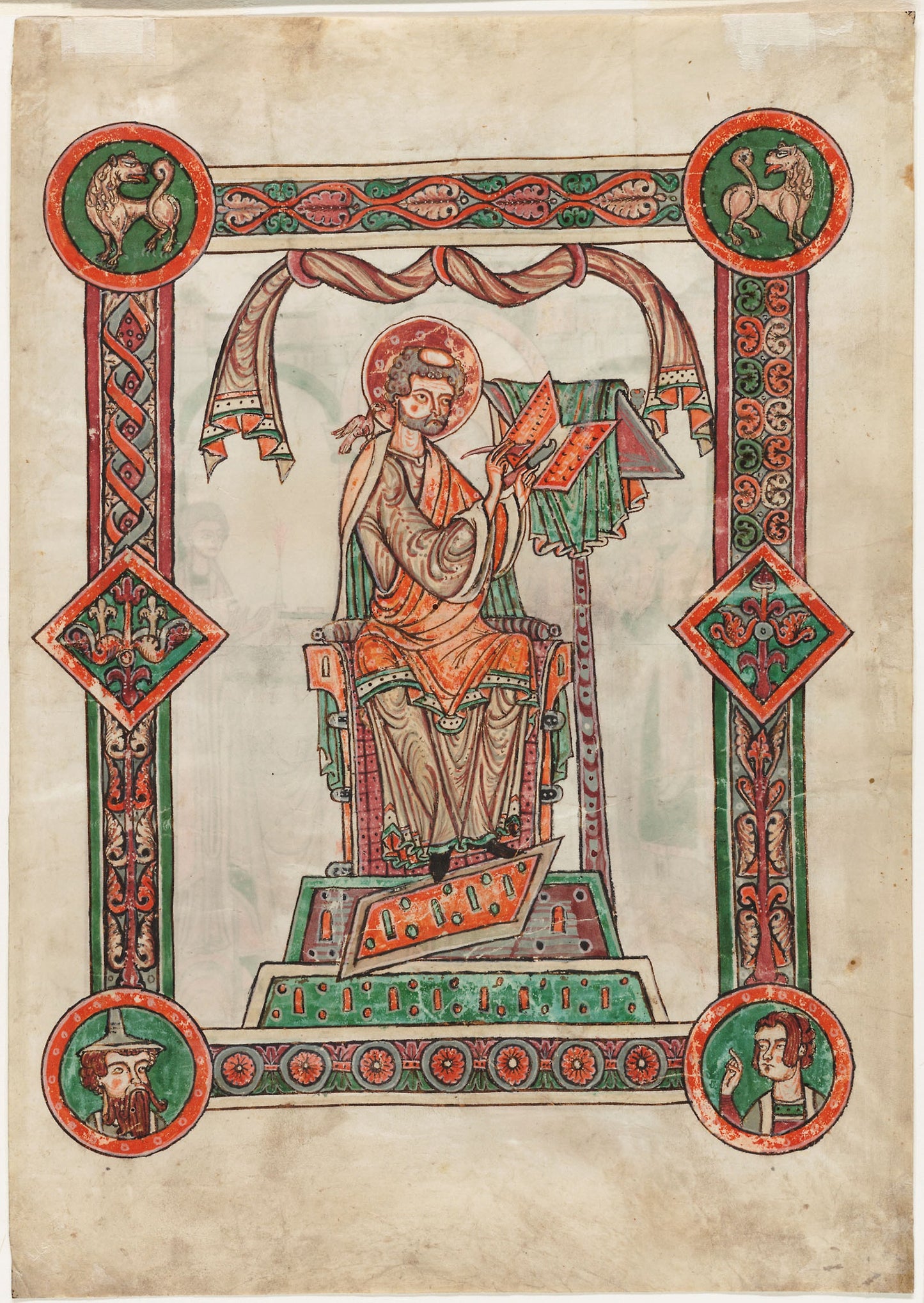 Saint Gregory as Author: Scriptorium of Weingarten Abbey, Poster Print Wall Art