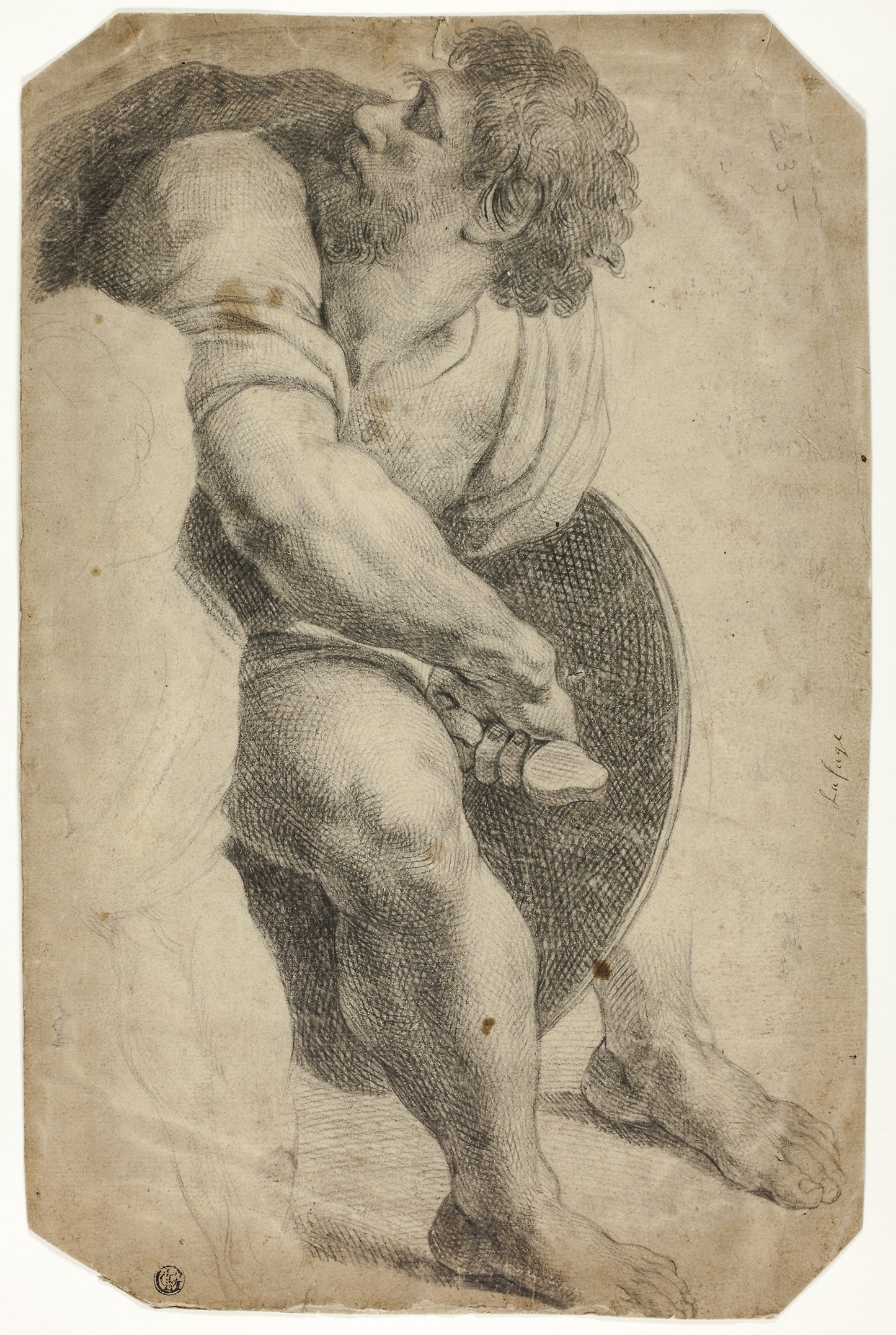 Guard Drawing His Sword - After Raffaello Sanzio, called Raphael, Poster Print Wall Art