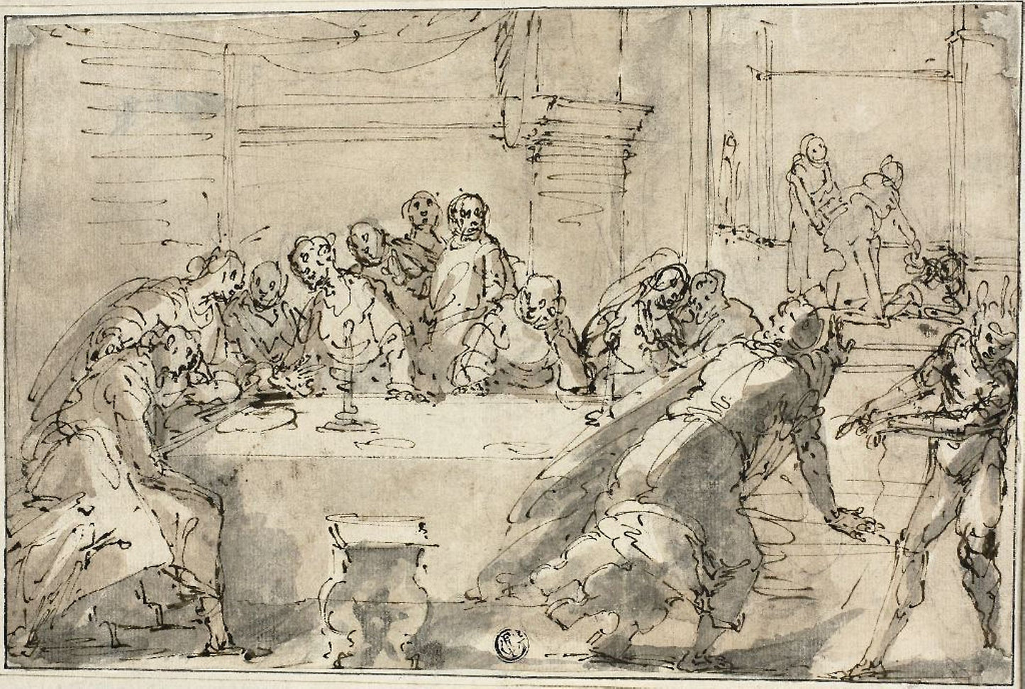 Last Supper - Giulio Benso (Italian, 1592-1668), Poster Print Wall Art