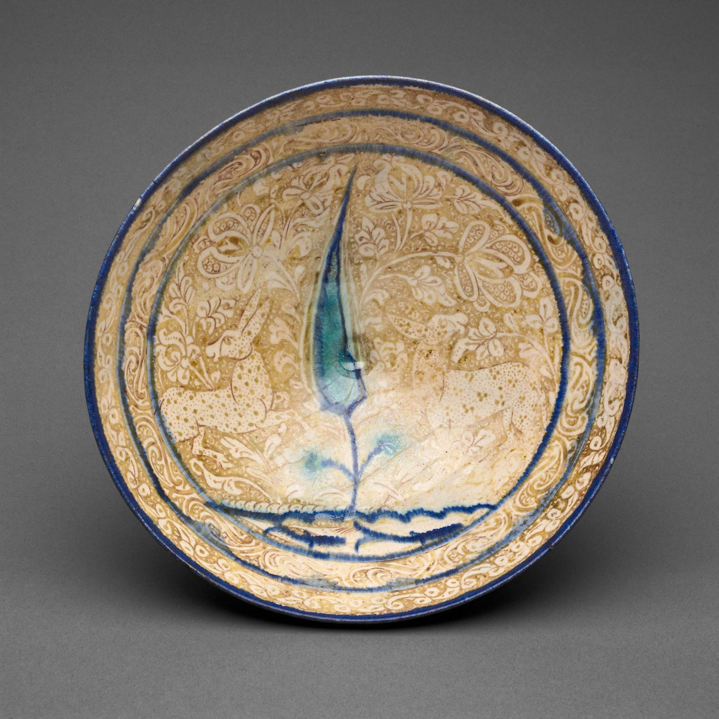 Bowl with Tree and Fish-Pond Motif - Iran, Poster Print Wall Art