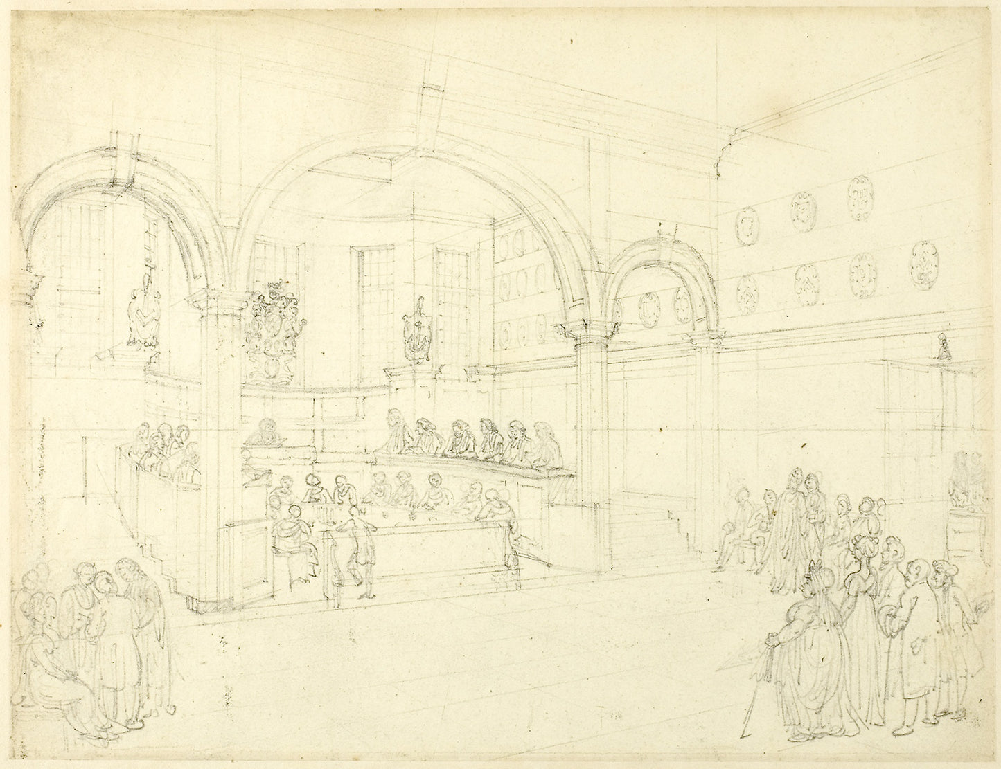 Study for Doctor's Commons, from Microcosm of London - Augustus Charles Pugin (English, born France, 1762-1832), Poster Print Wall Art