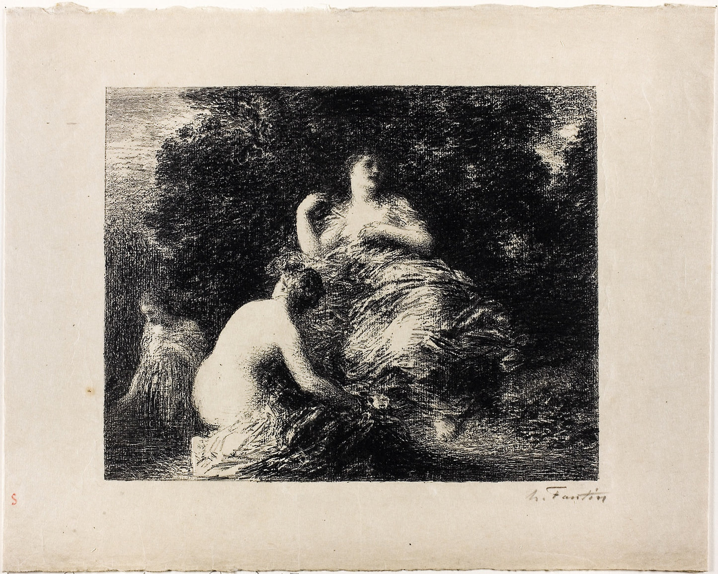 Bathing Women, medium plate - Henri Fantin-Latour, Poster Print Wall Art