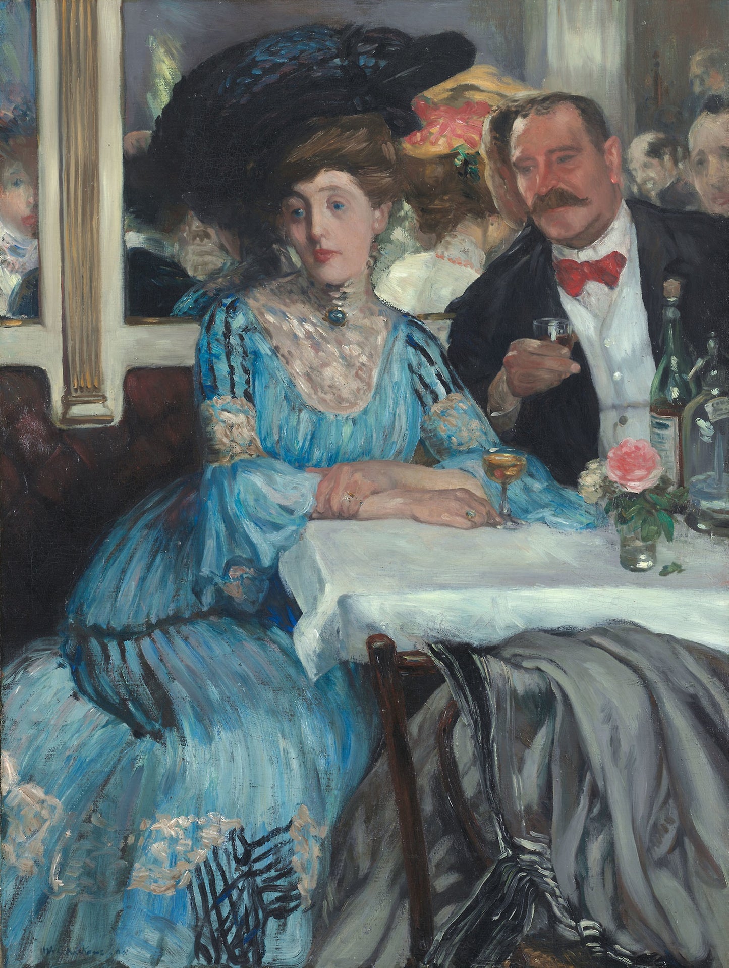 At Mouquin's: William Glackens, Poster Print Wall Art